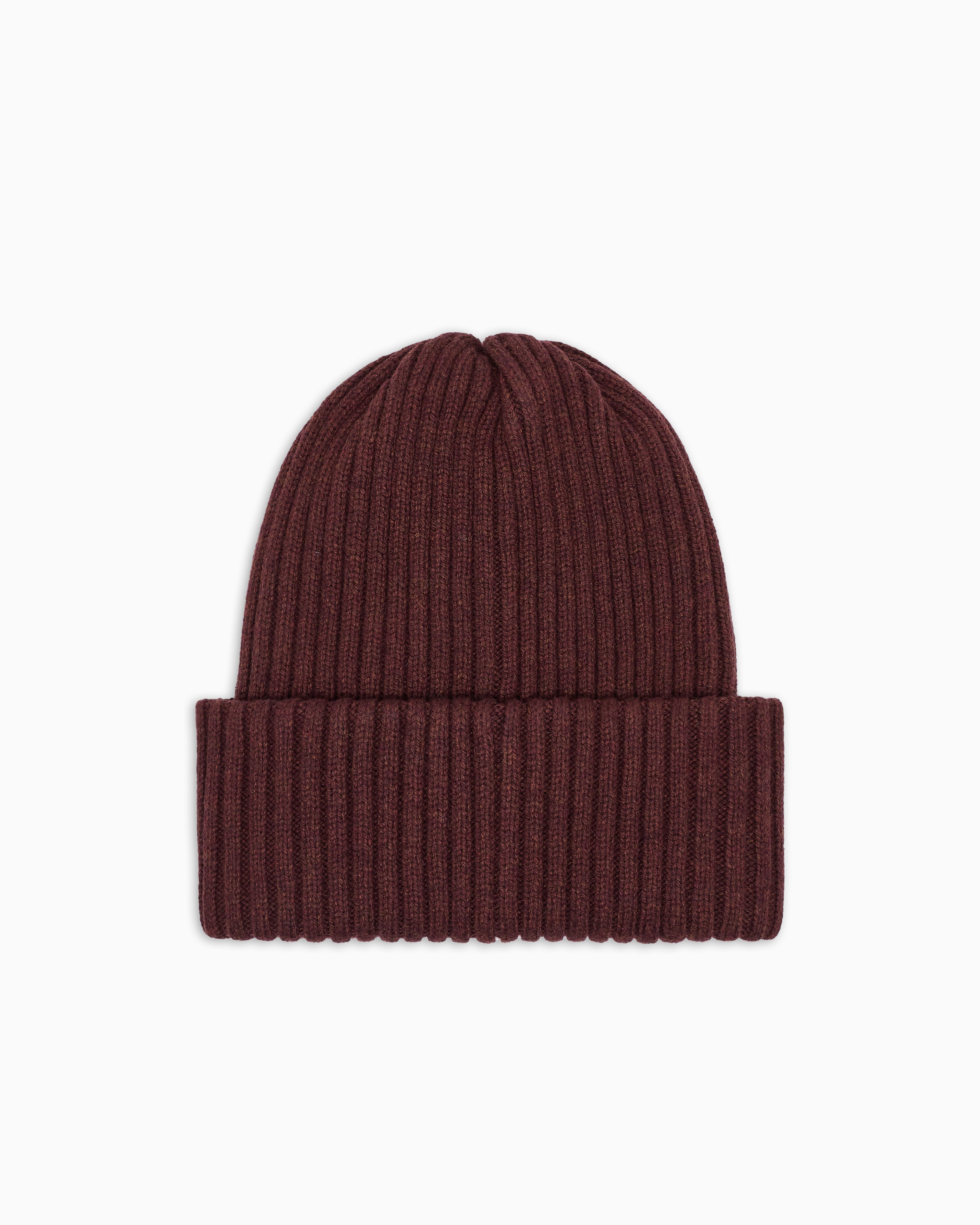 Emporio Armani - ASV New York capsule collection ribbed wool-blend beanie, Man, Brown, Size: