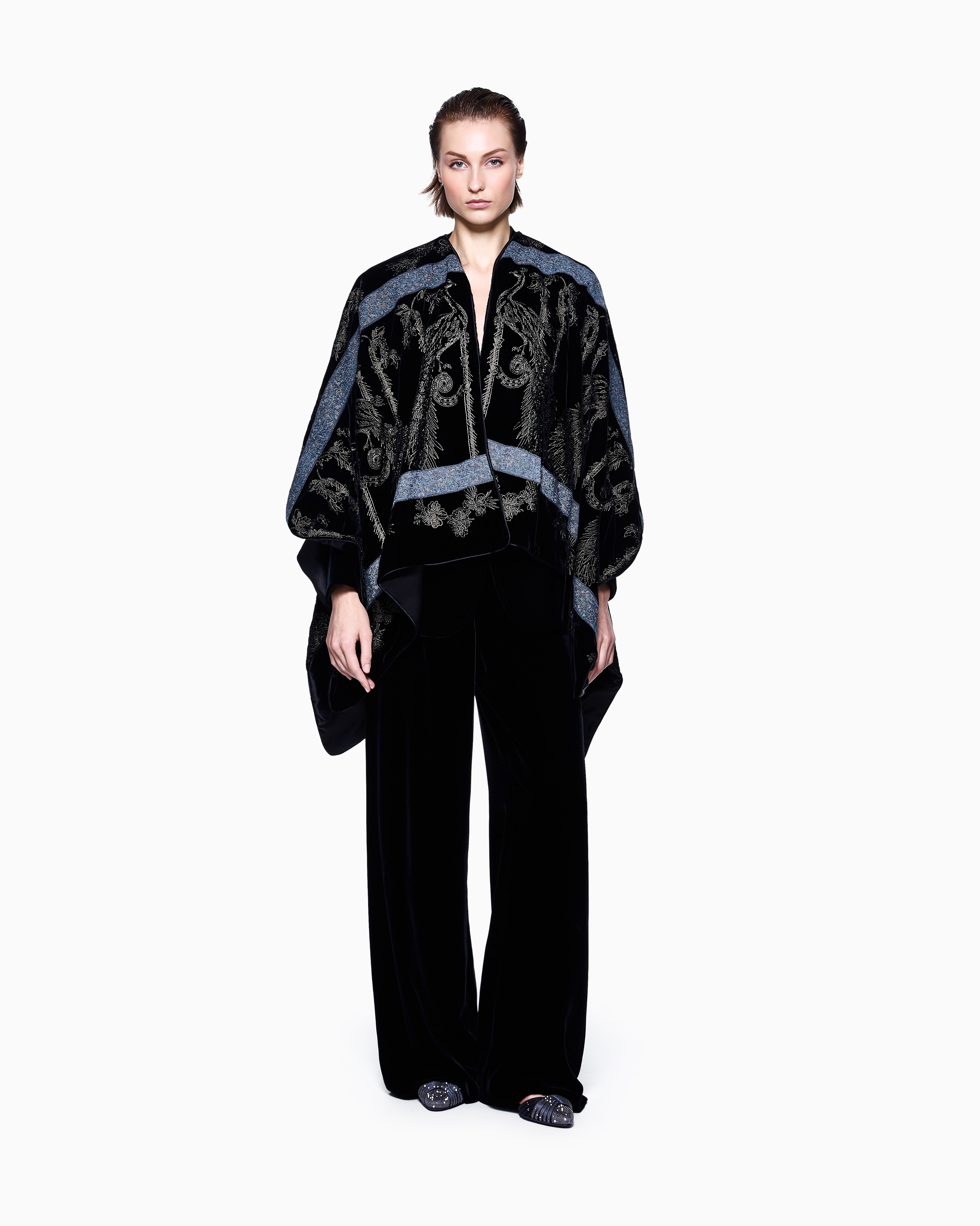 Giorgio Armani Ponchos In Gray