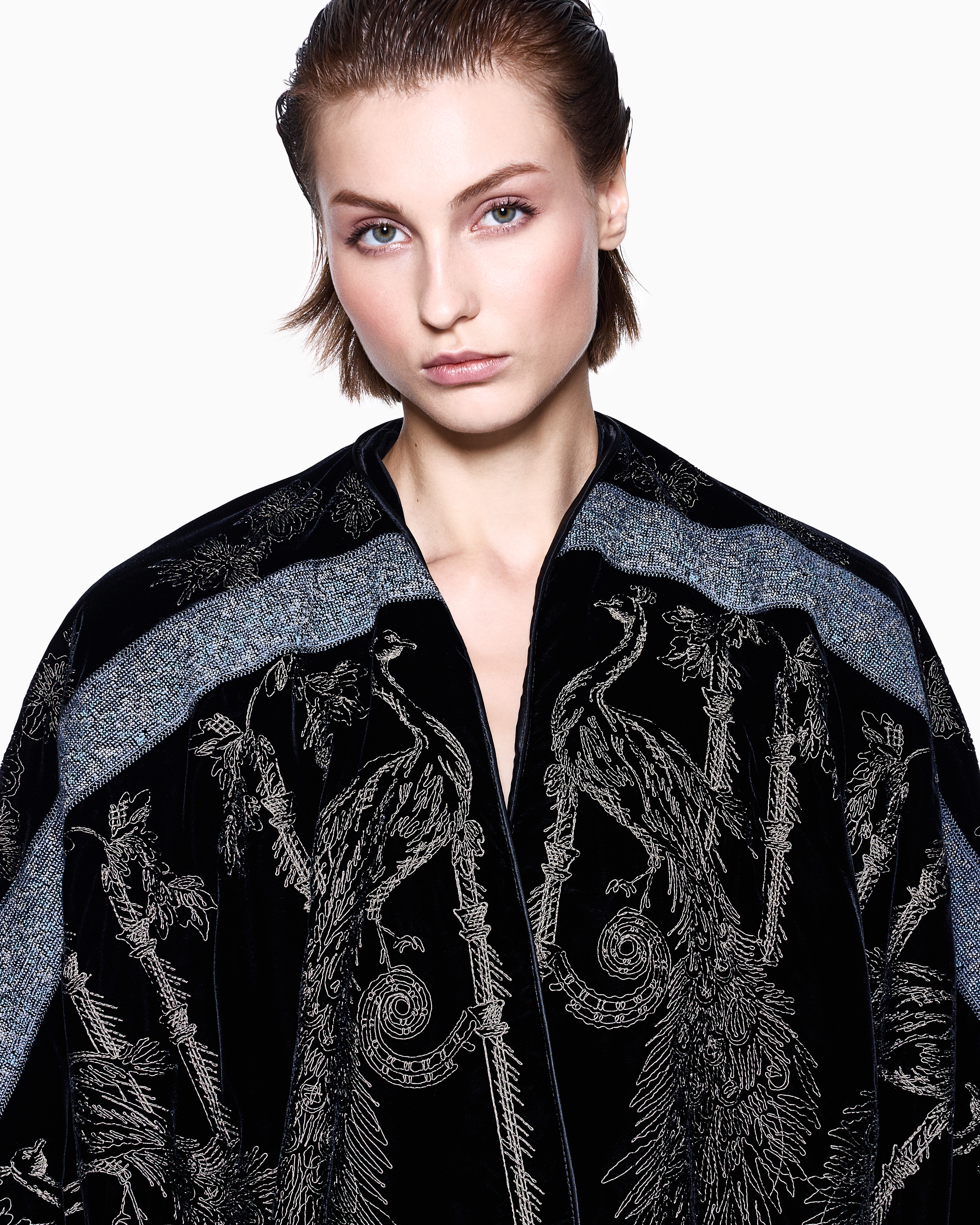 Giorgio Armani Ponchos In Gray