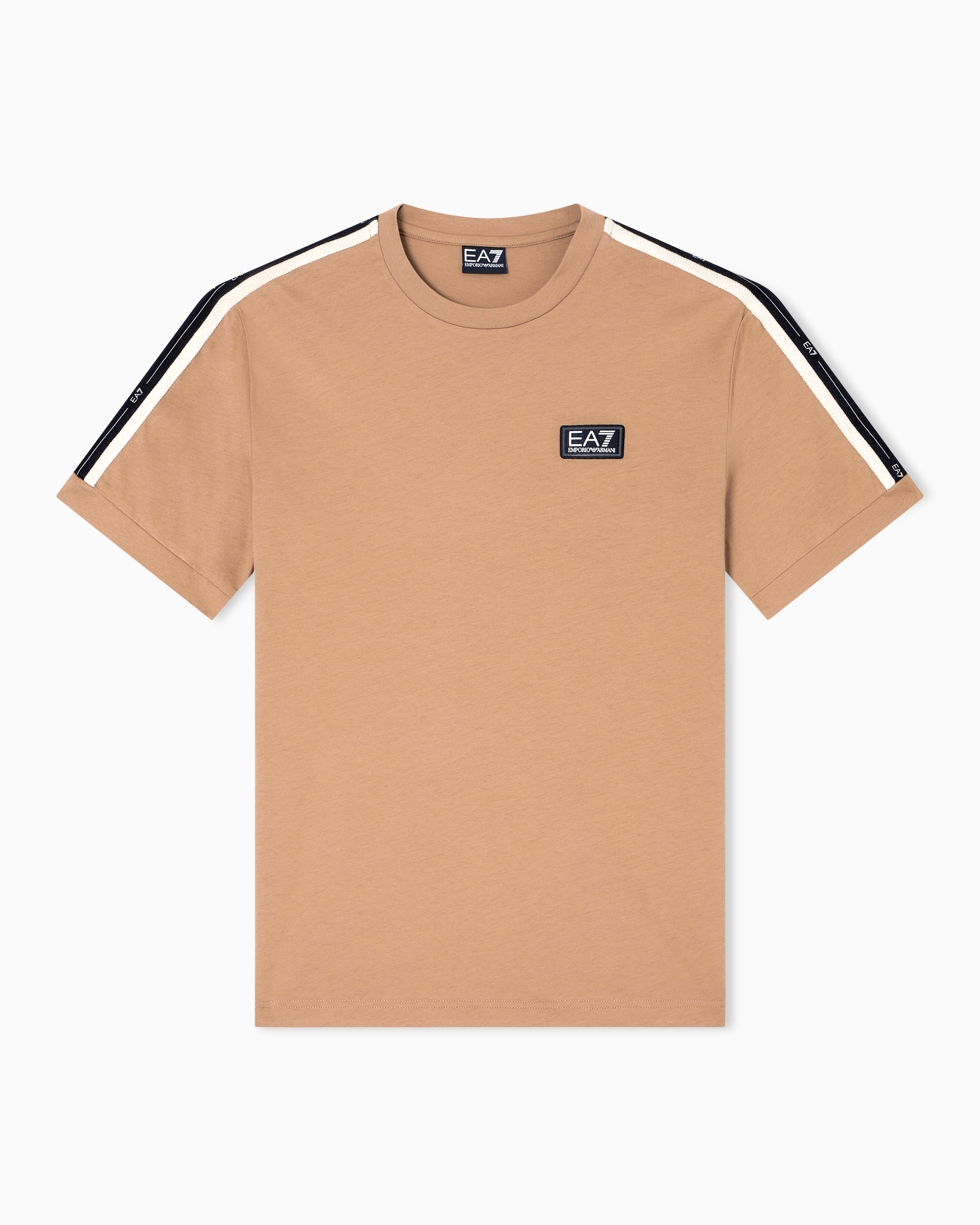 【関税&送料込】Emporio Armani Beige Cotton T-Shirt Emporio Armani Cotton T-Shirt Beige at CareOfCarl.com