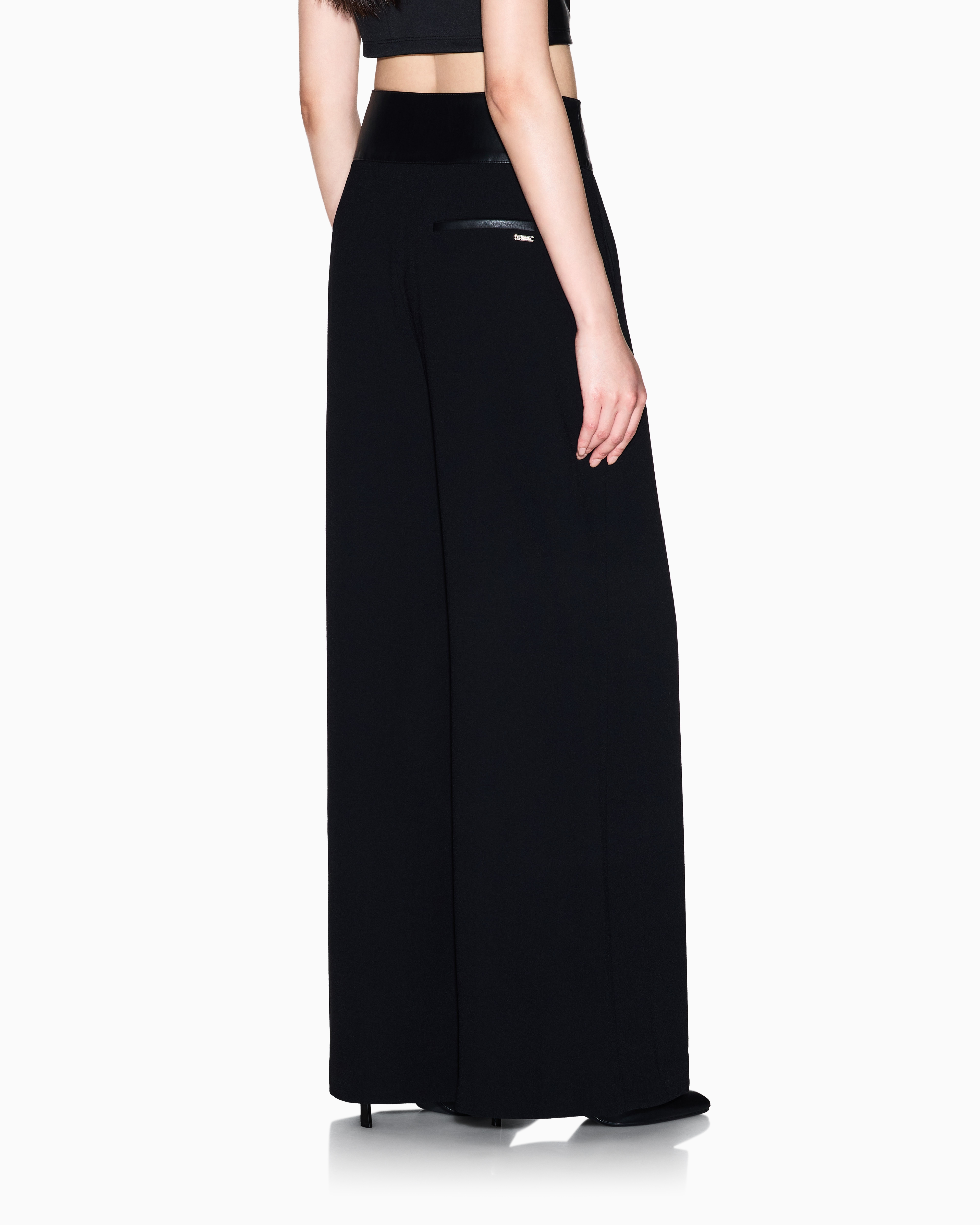 Palazzo trousers with straps