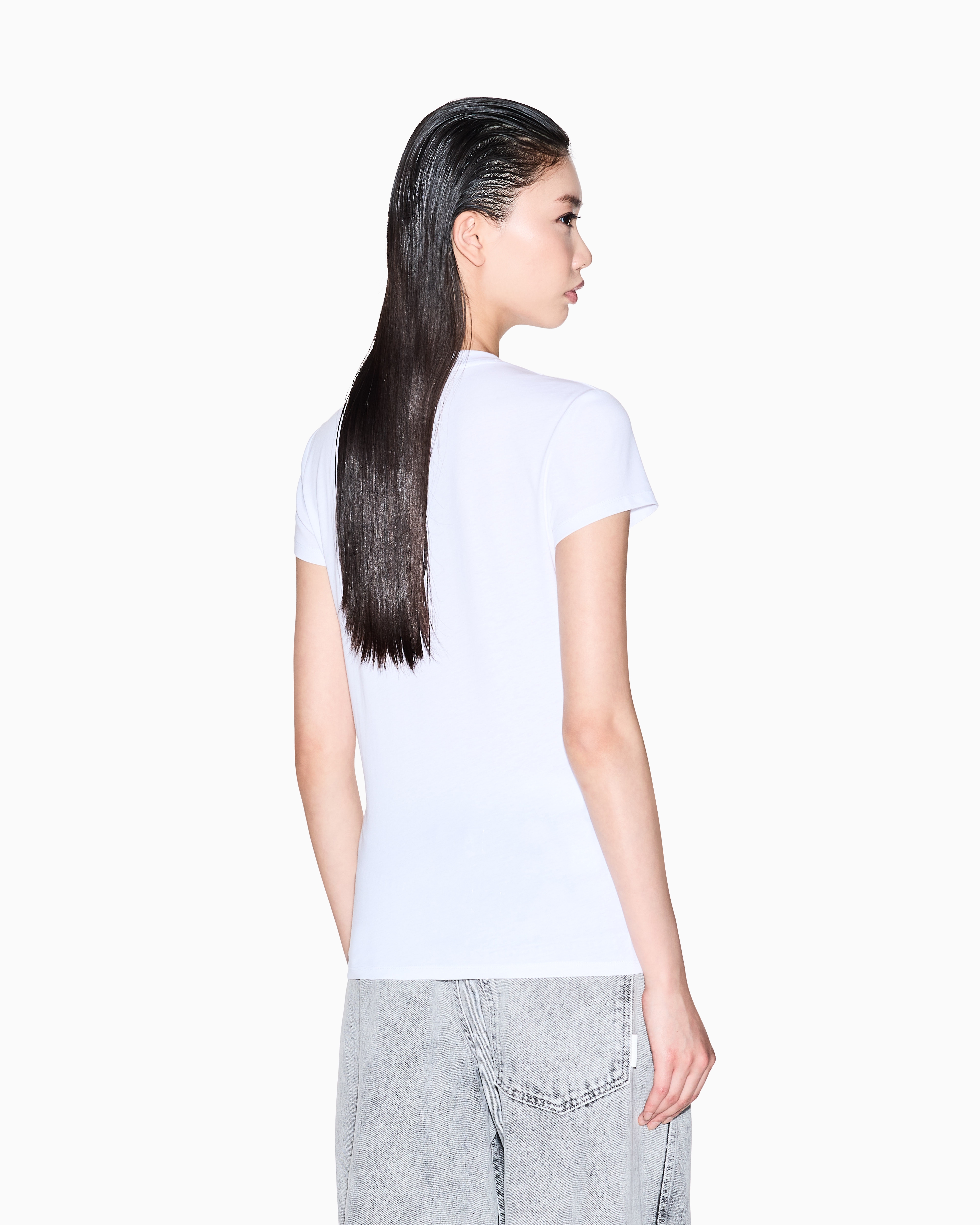 Armani Exchange Slim Fit T-shirts In Gray