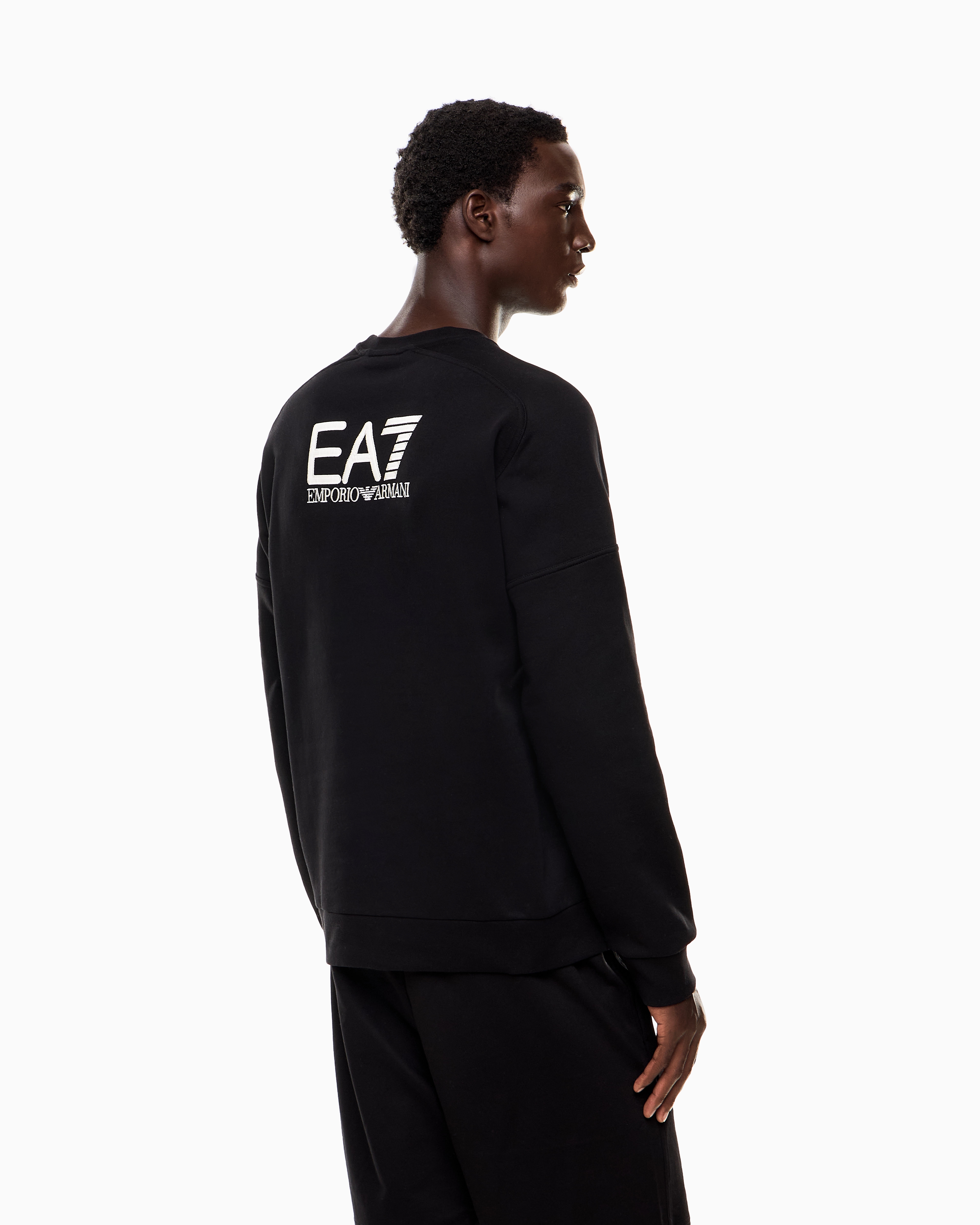 Visibility cotton-blend crew-neck sweatshirt | EA7