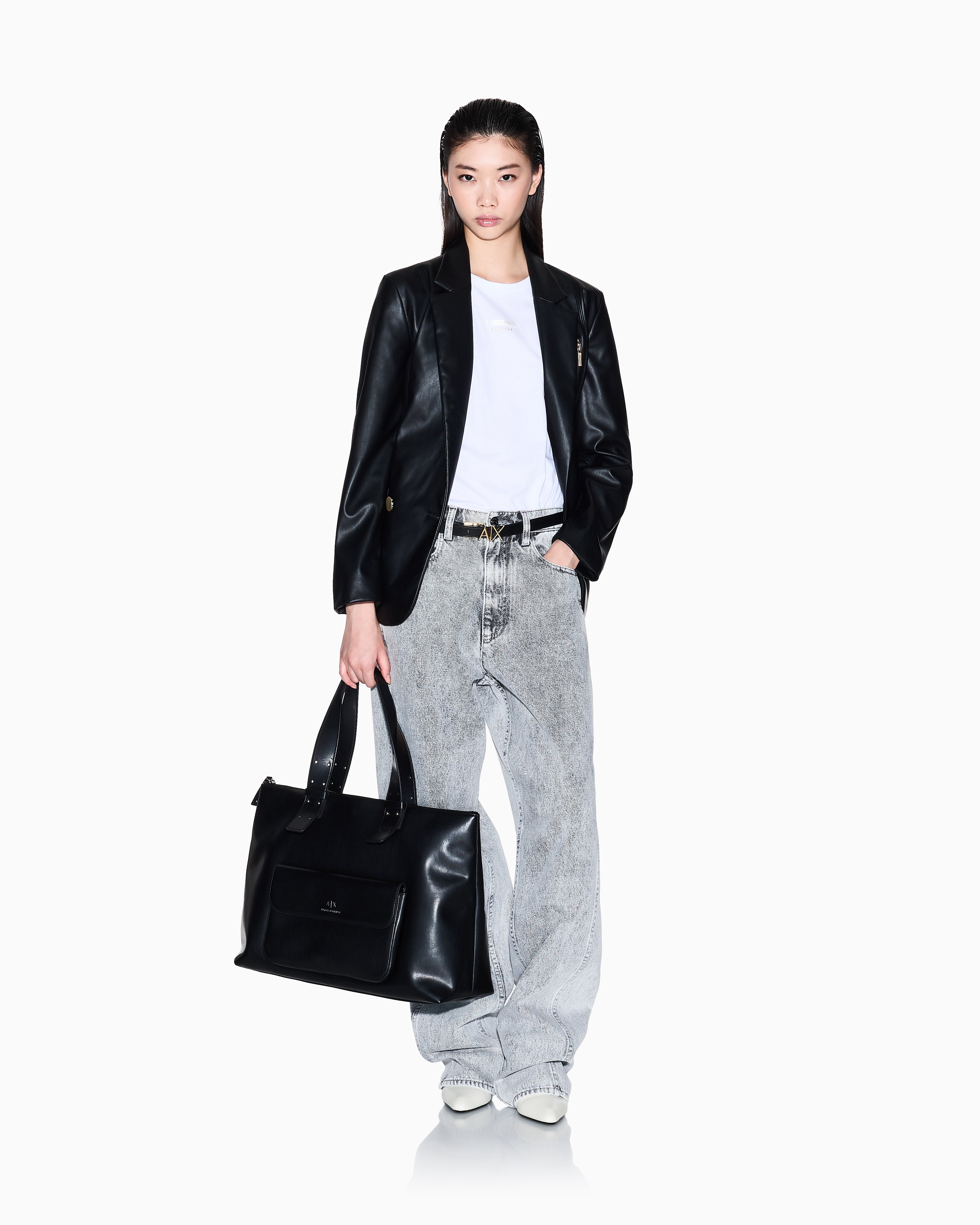 Armani Exchange Relaxed Jeans In Gray
