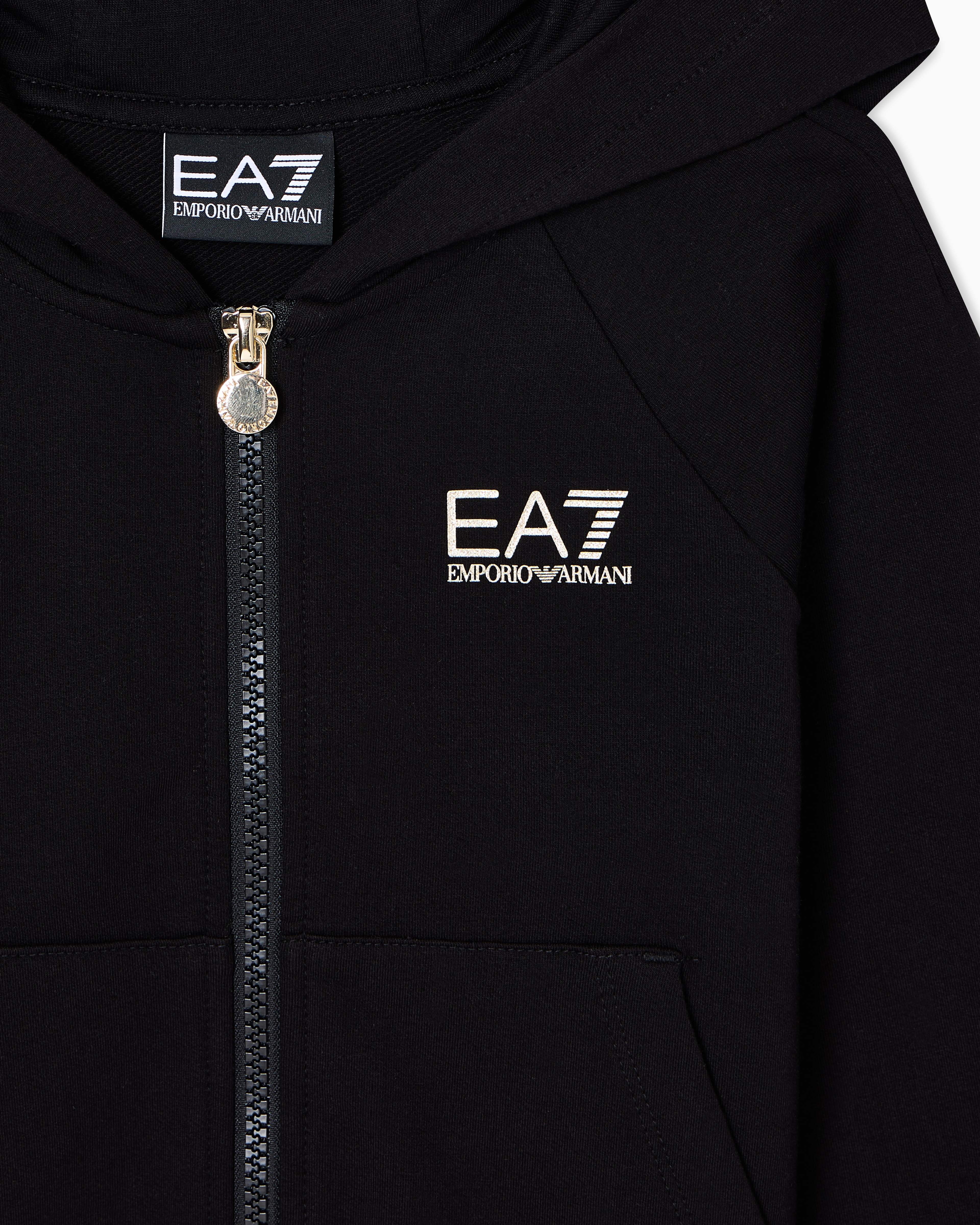 EA7 EMPORIO ARMANI☆CORE IDENTITY フーディ♪【送料込】 Core Identity Girl stretch-cotton hooded sweatshirt | EA7