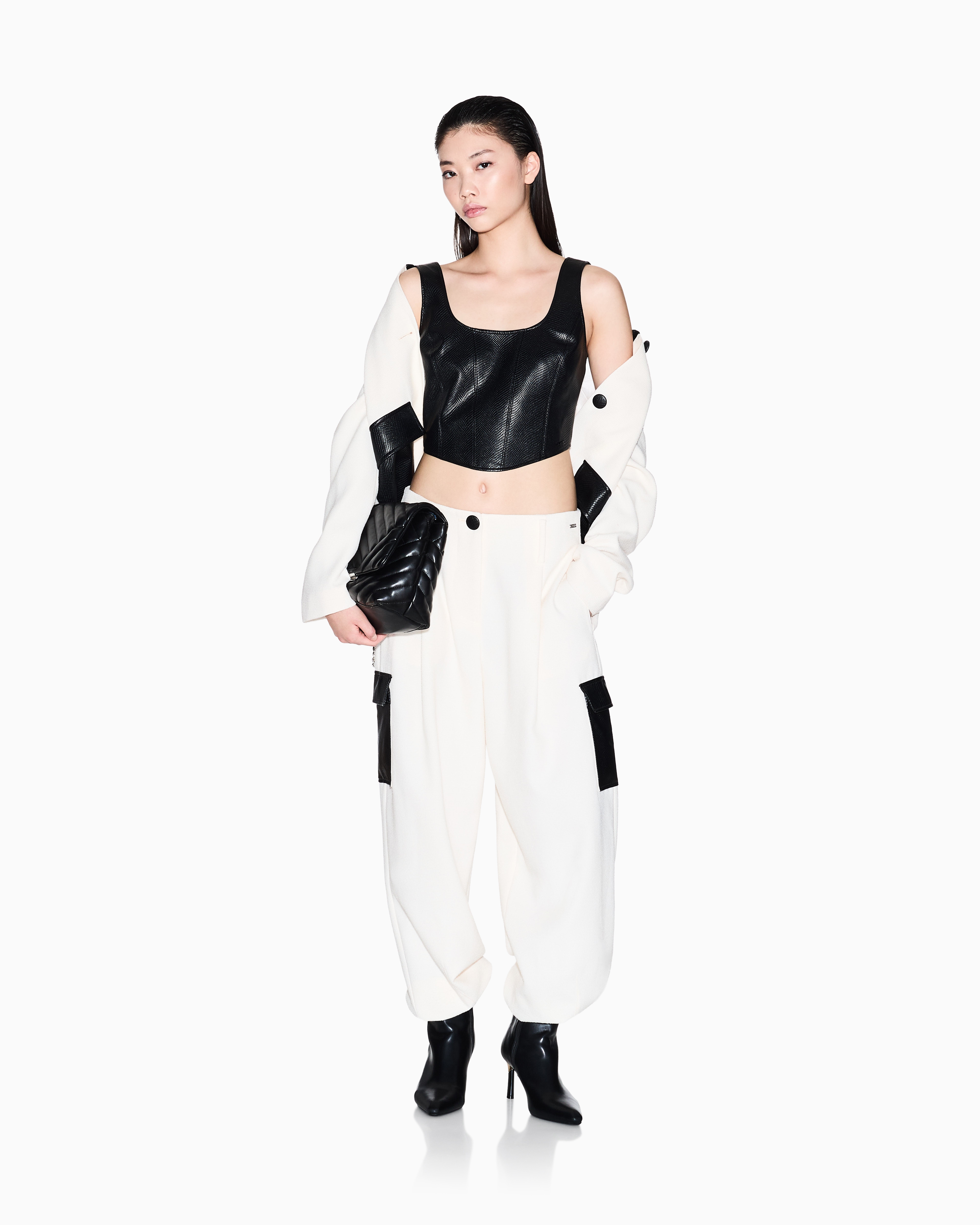 Armani Exchange Formal Trousers In White