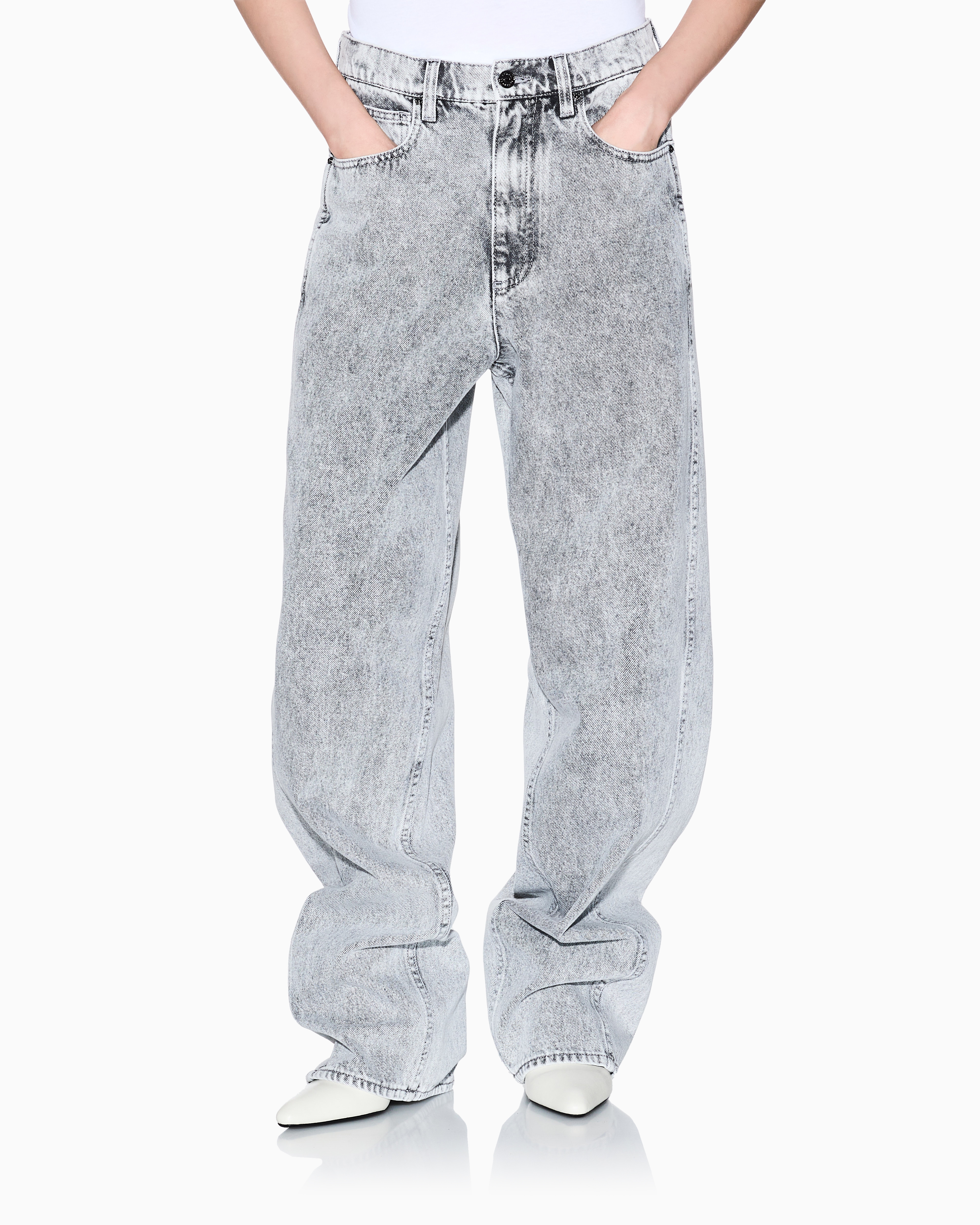 Armani Exchange Relaxed Jeans In Gray