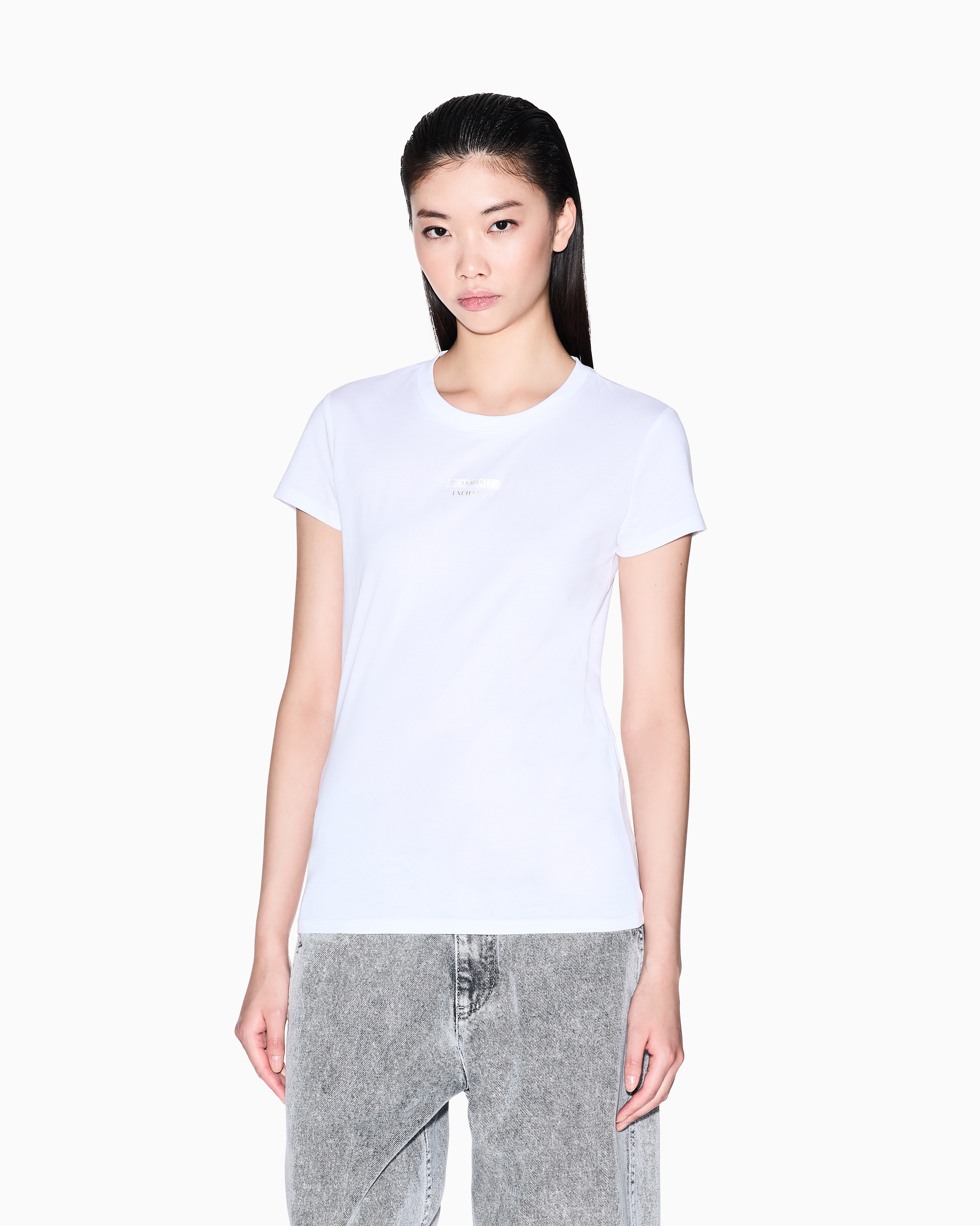 Armani Exchange Slim Fit T-shirts In Gray