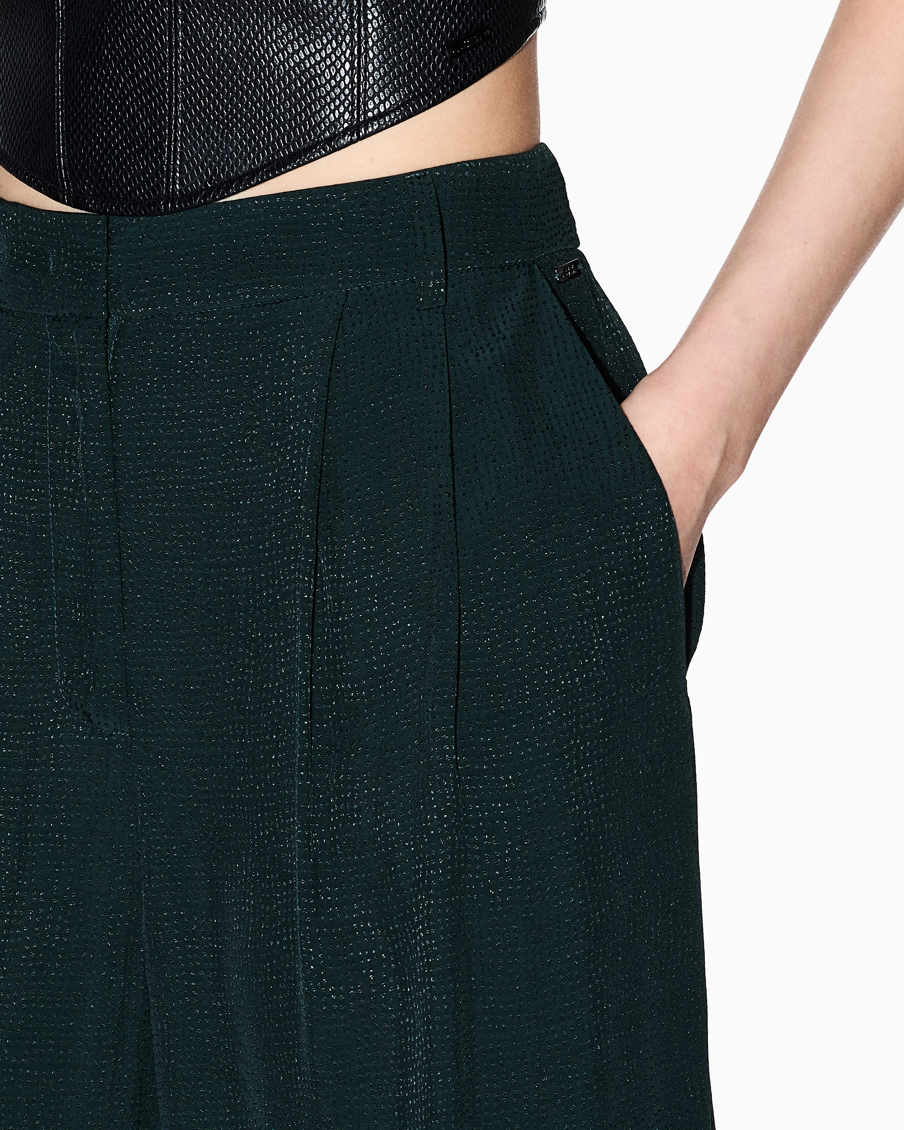 Armani Exchange - Casual Trousers, Woman, Green, Size: