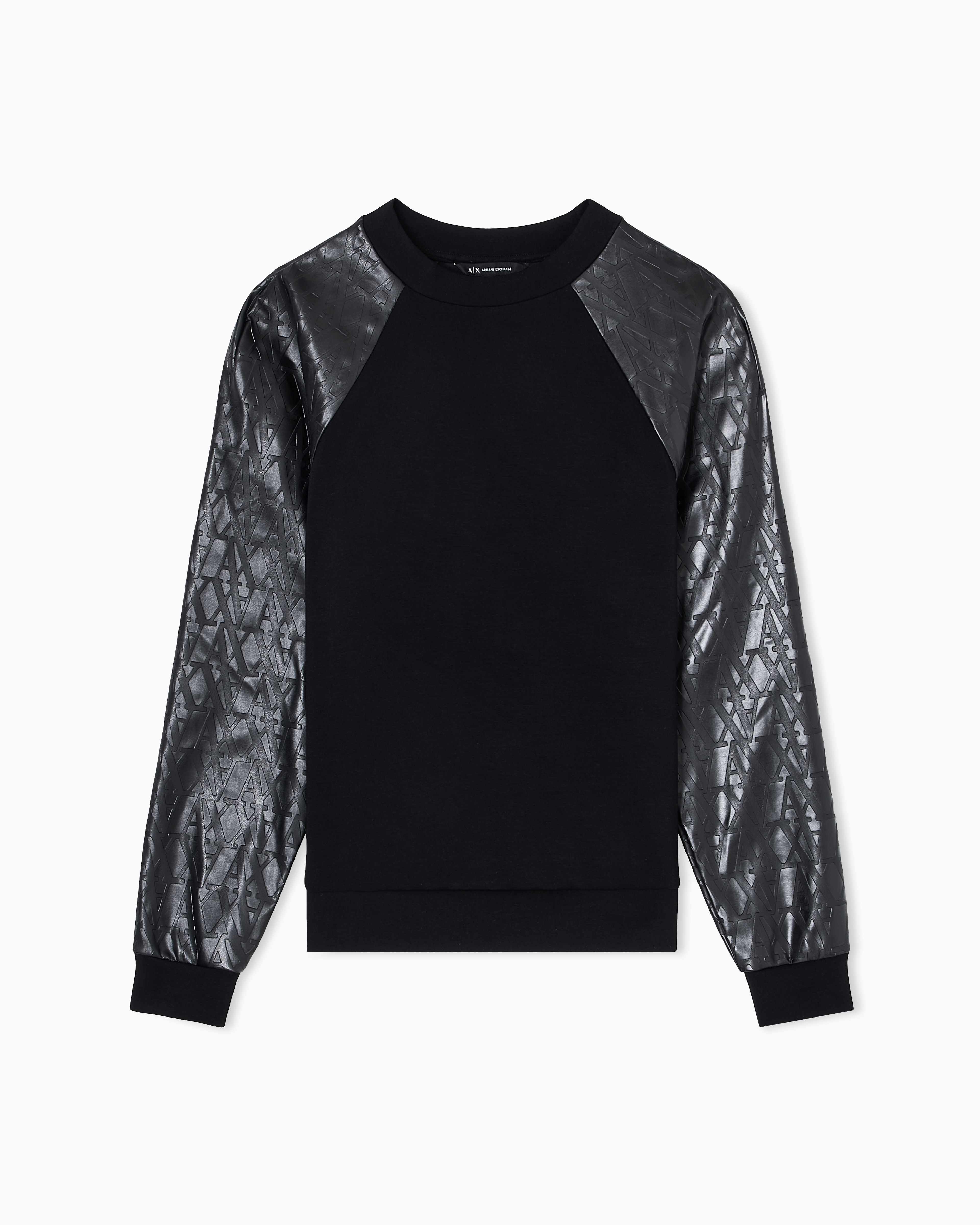 スウェット・トレーナー GIORGIO ARMANI BLACK SWEATSHIRT Giorgio Armani - Embroidered logo crew-neck sweatshirt black
