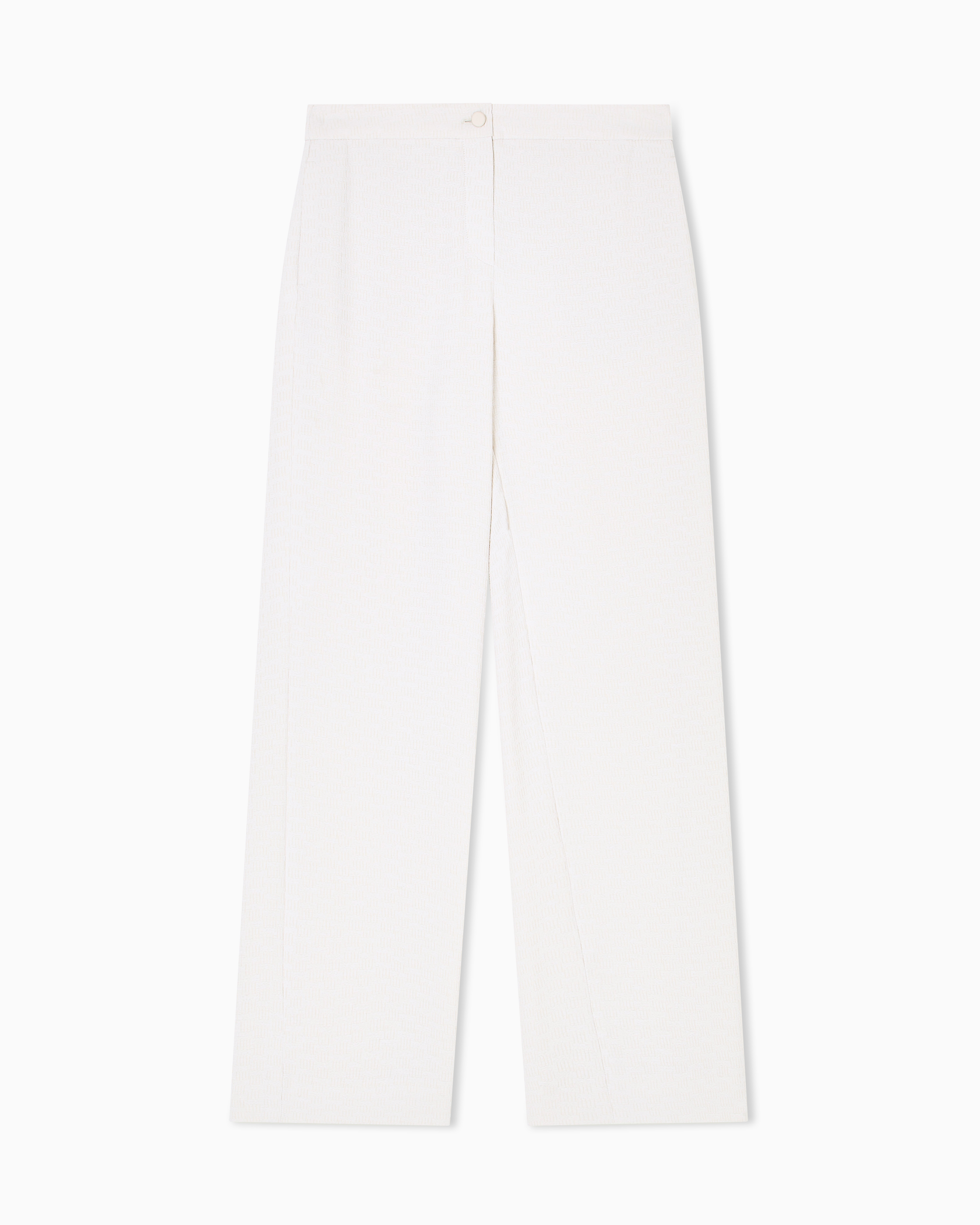 Emporio Armani - Icon trousers fluid armure fabric, Woman, White, Size:
