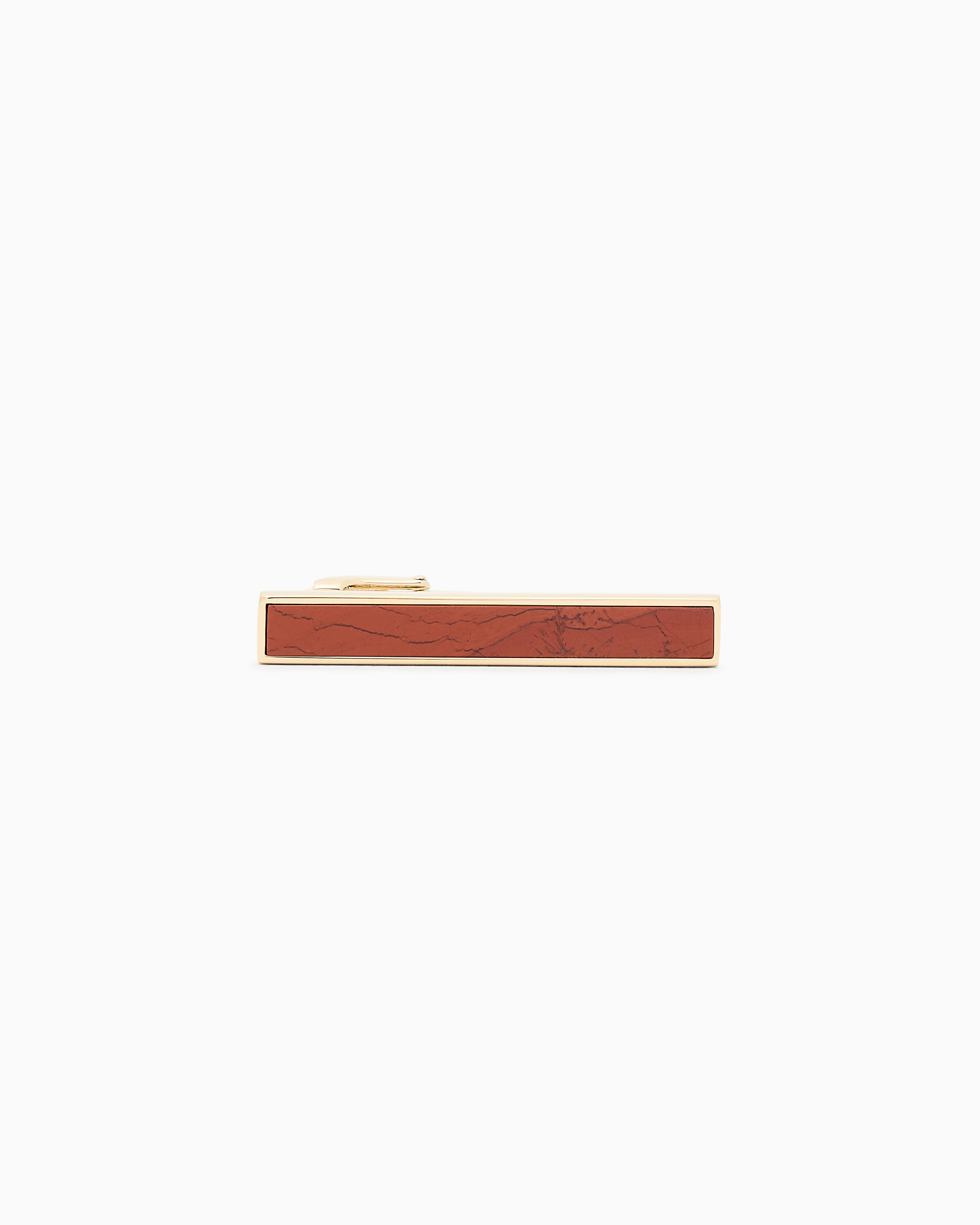 Emporio Armani - Tie clip with quartz gemstone, Man, Red, Size: TU