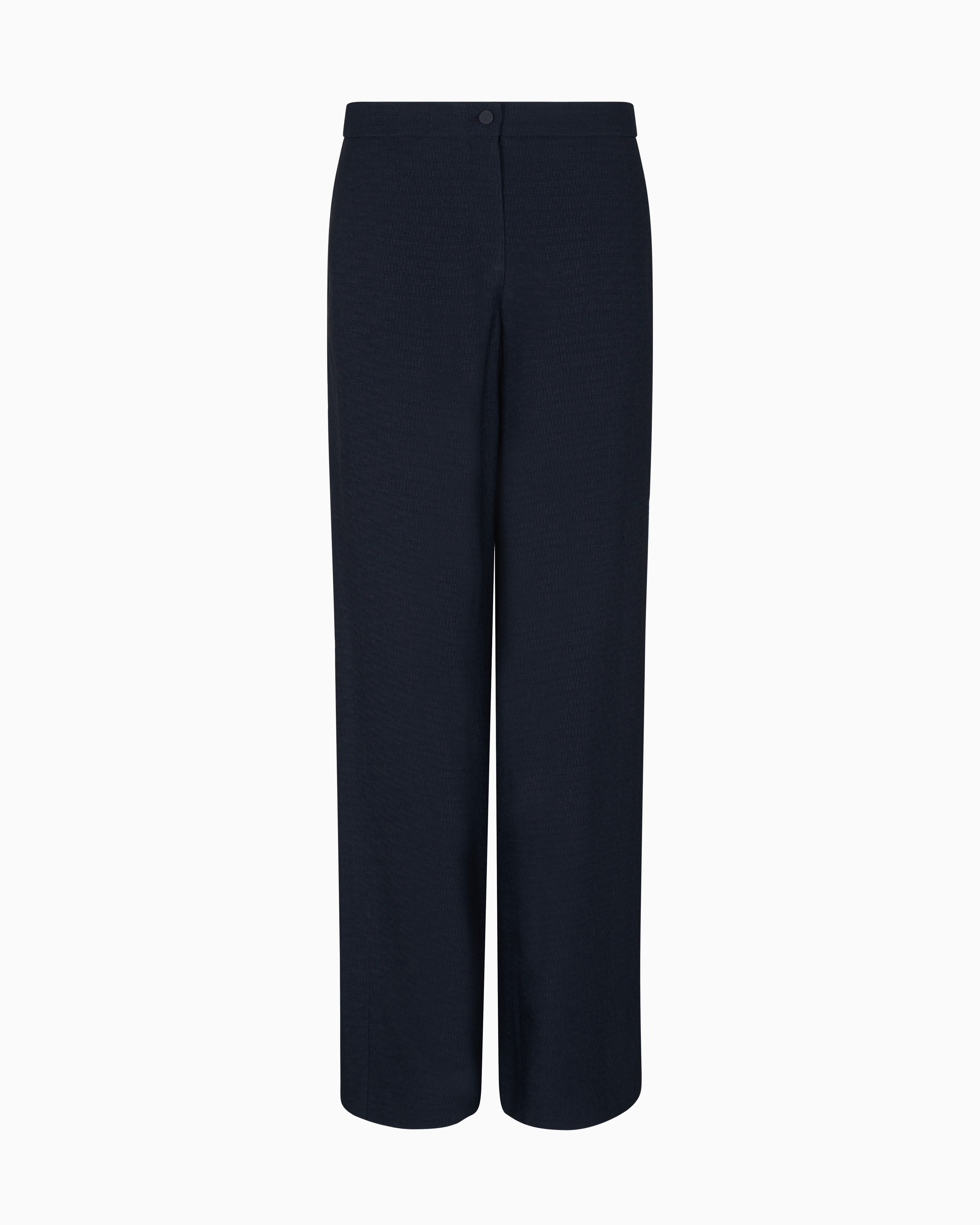 Emporio Armani - Icon trousers fluid armure fabric, Woman, Blue, Size: