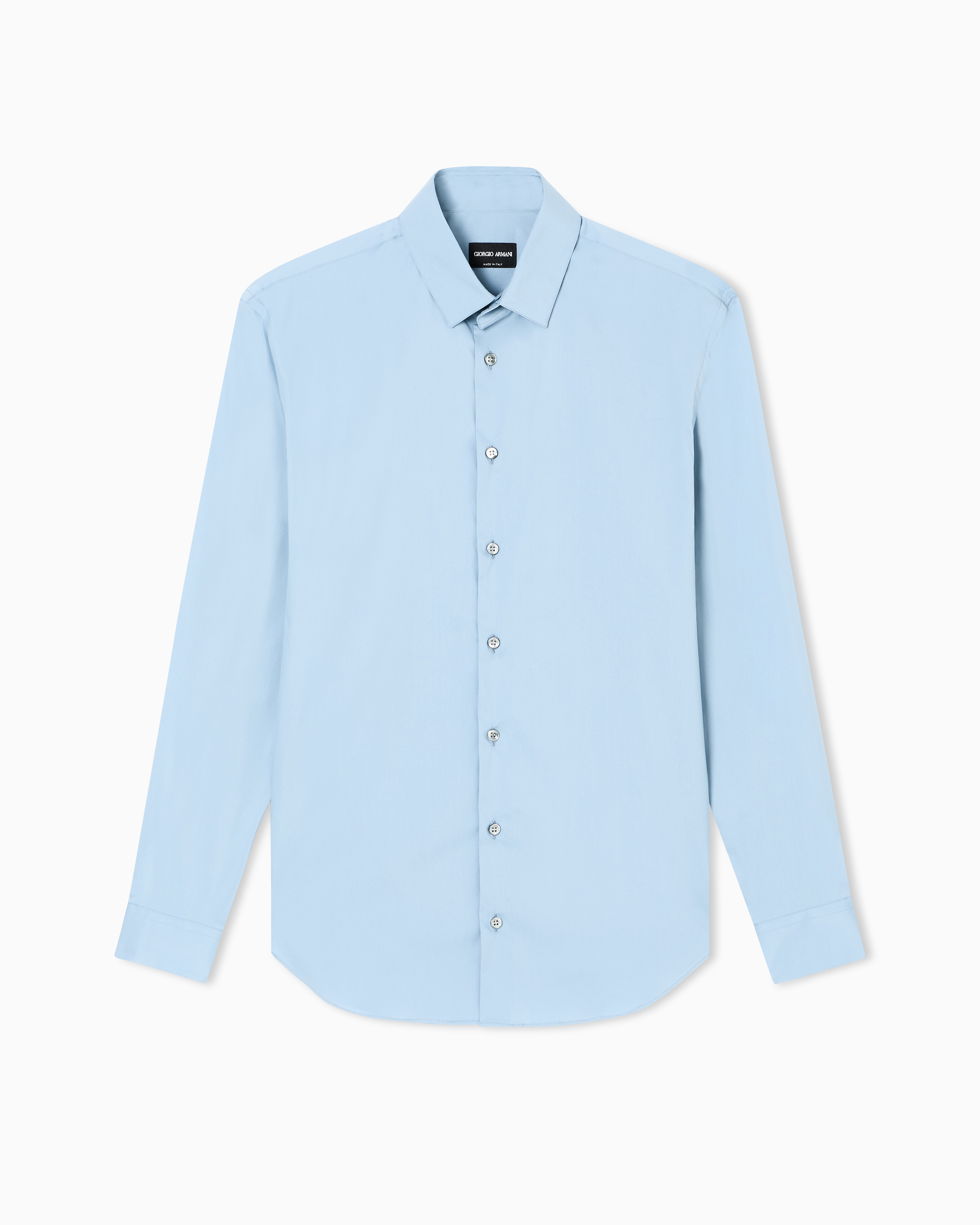 Giorgio Armani Slim-fit Shirt In Cotton Poplin In Multi