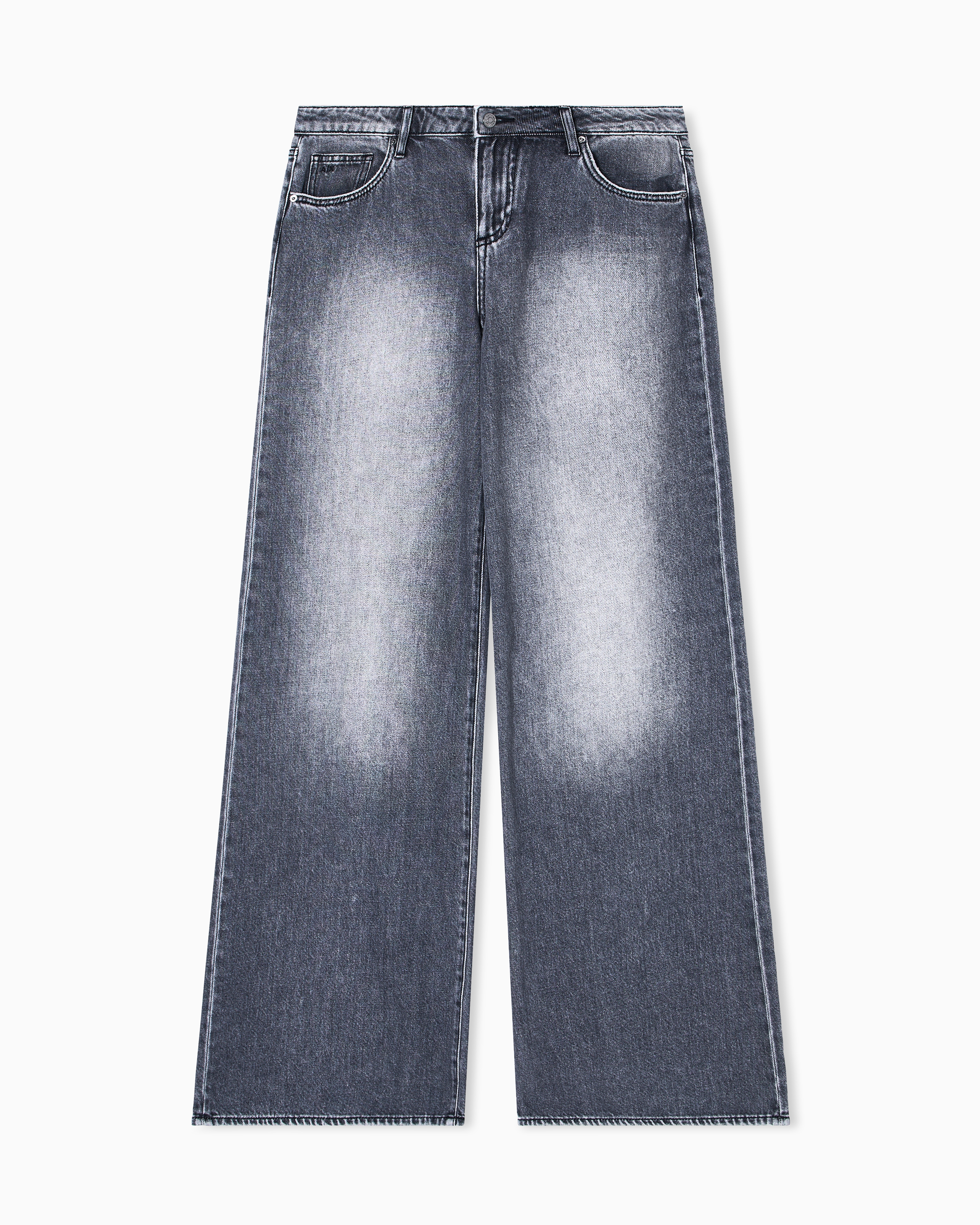 Armani Exchange - Loose Jeans, Woman, Grey, Size: