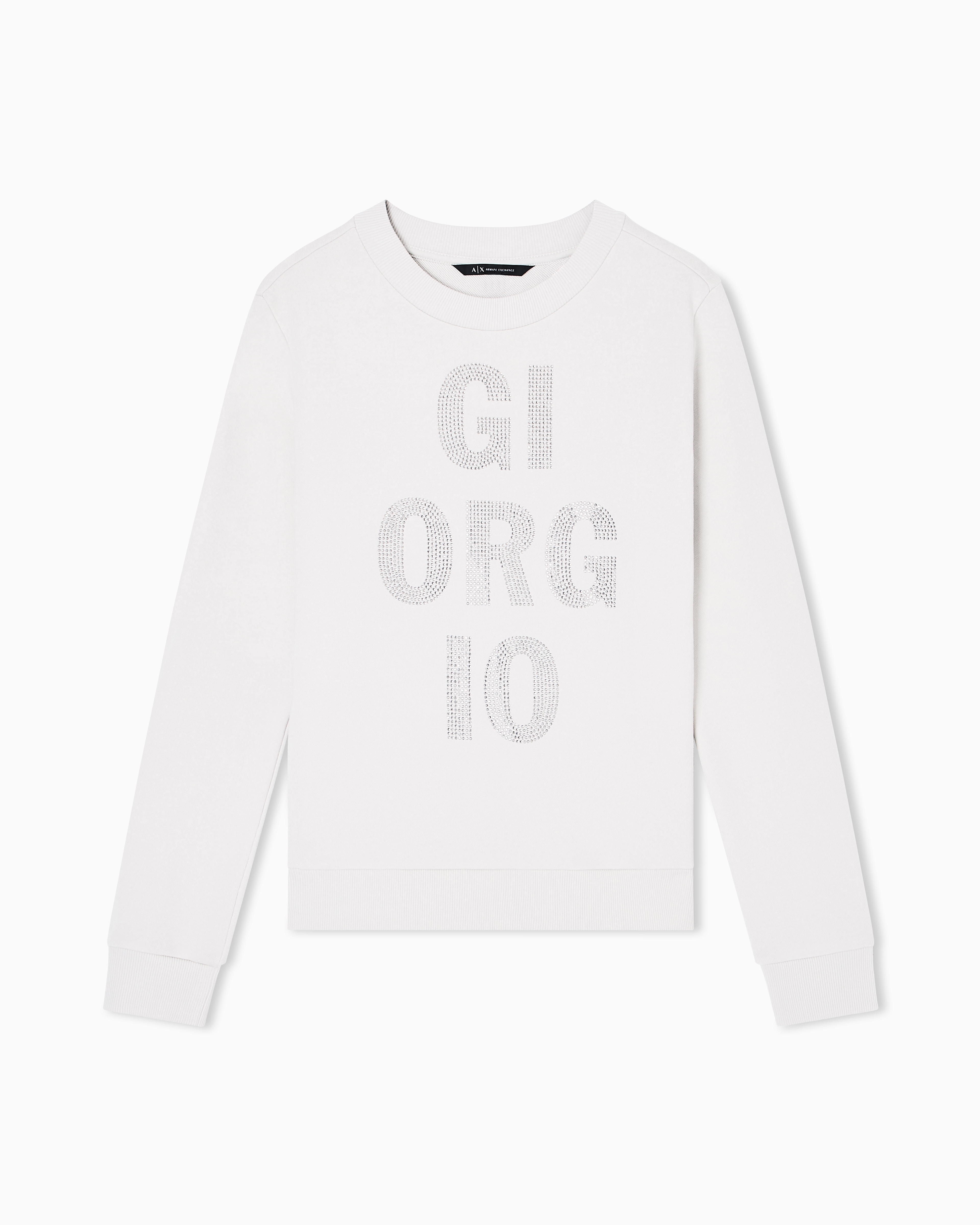 Armani Exchange - Sweatshirts without Hood, Woman, Beige, Size:
