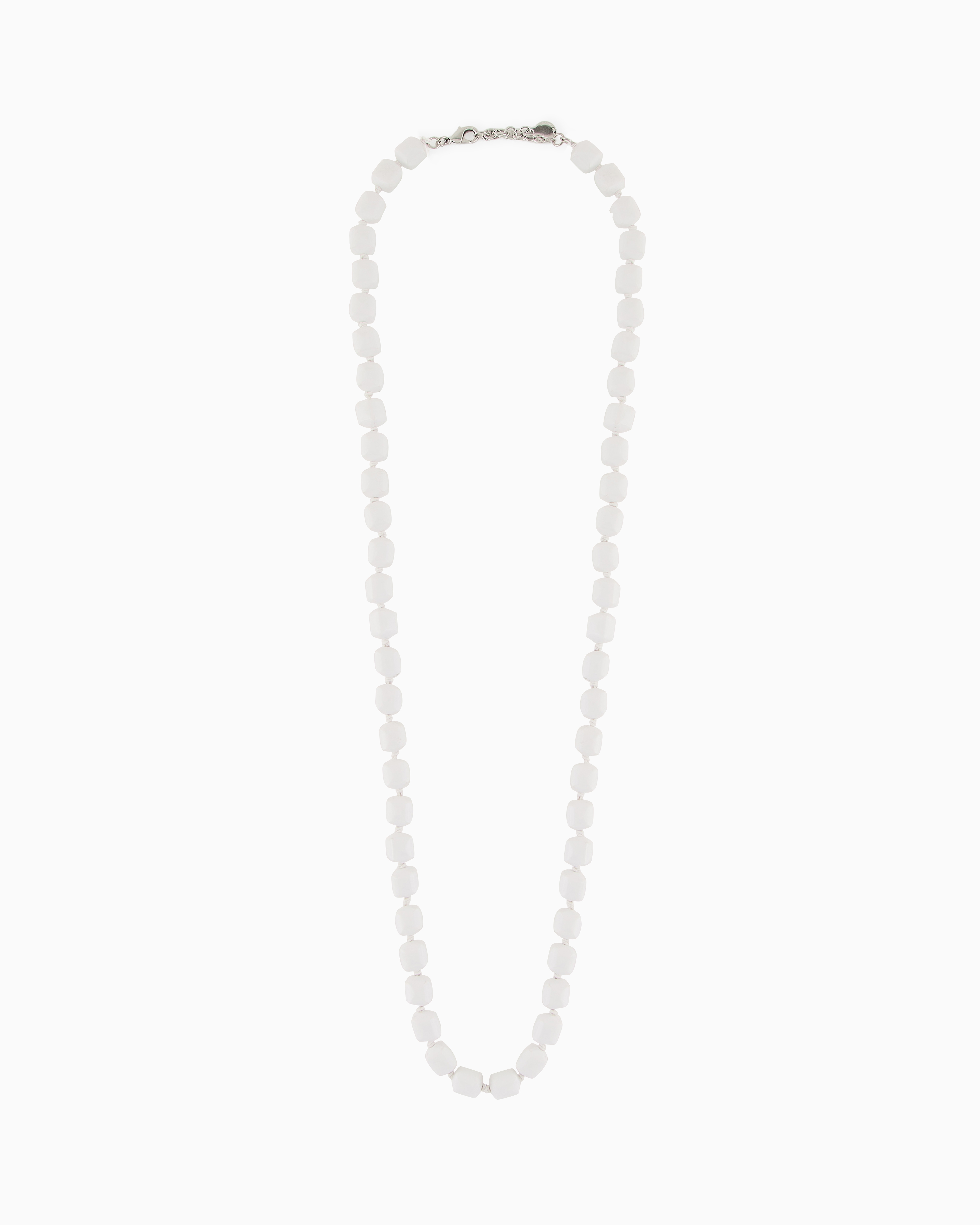 Emporio Armani - Necklace with multifaceted gemstones, Woman, White, Size: TU