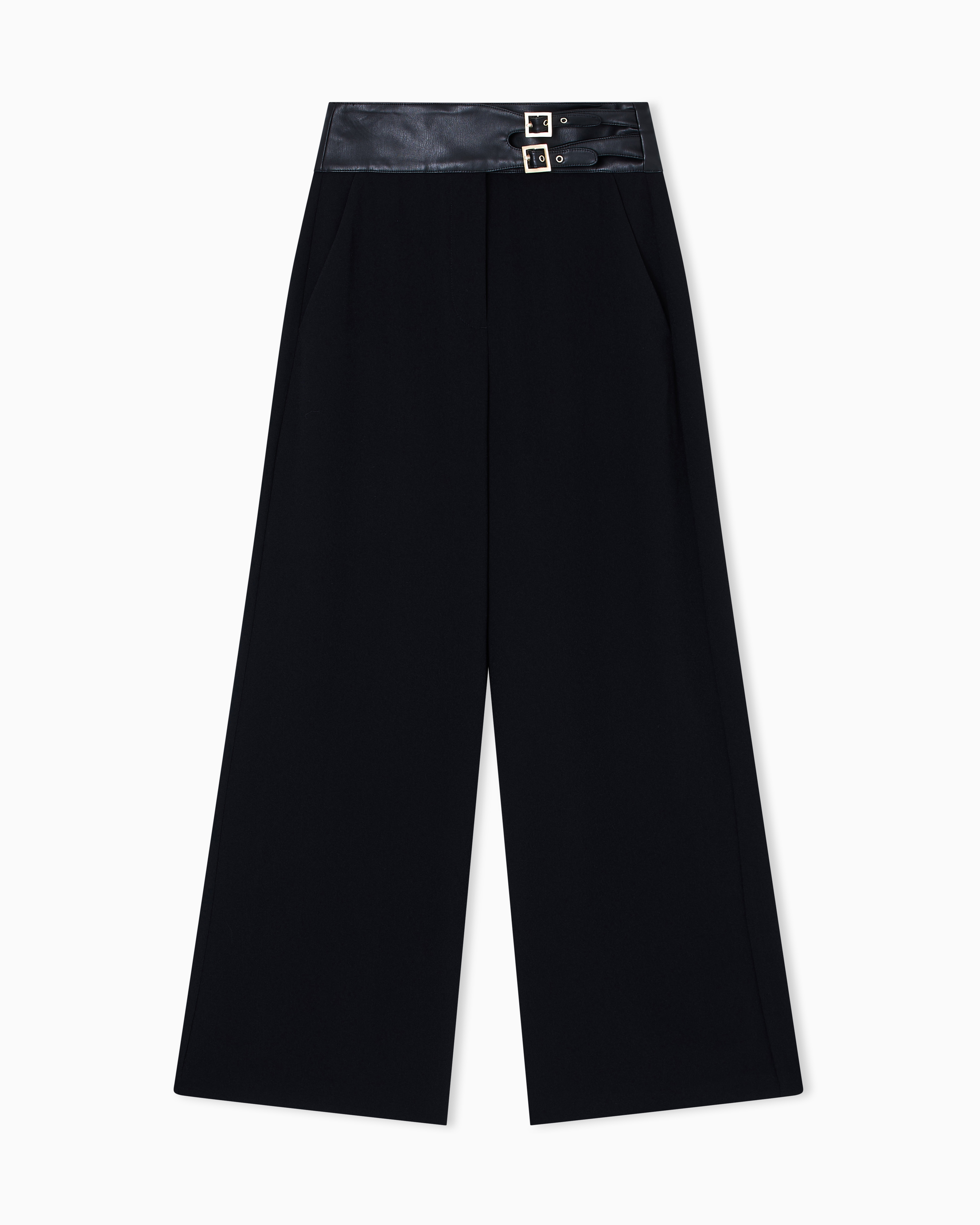 Palazzo trousers with straps