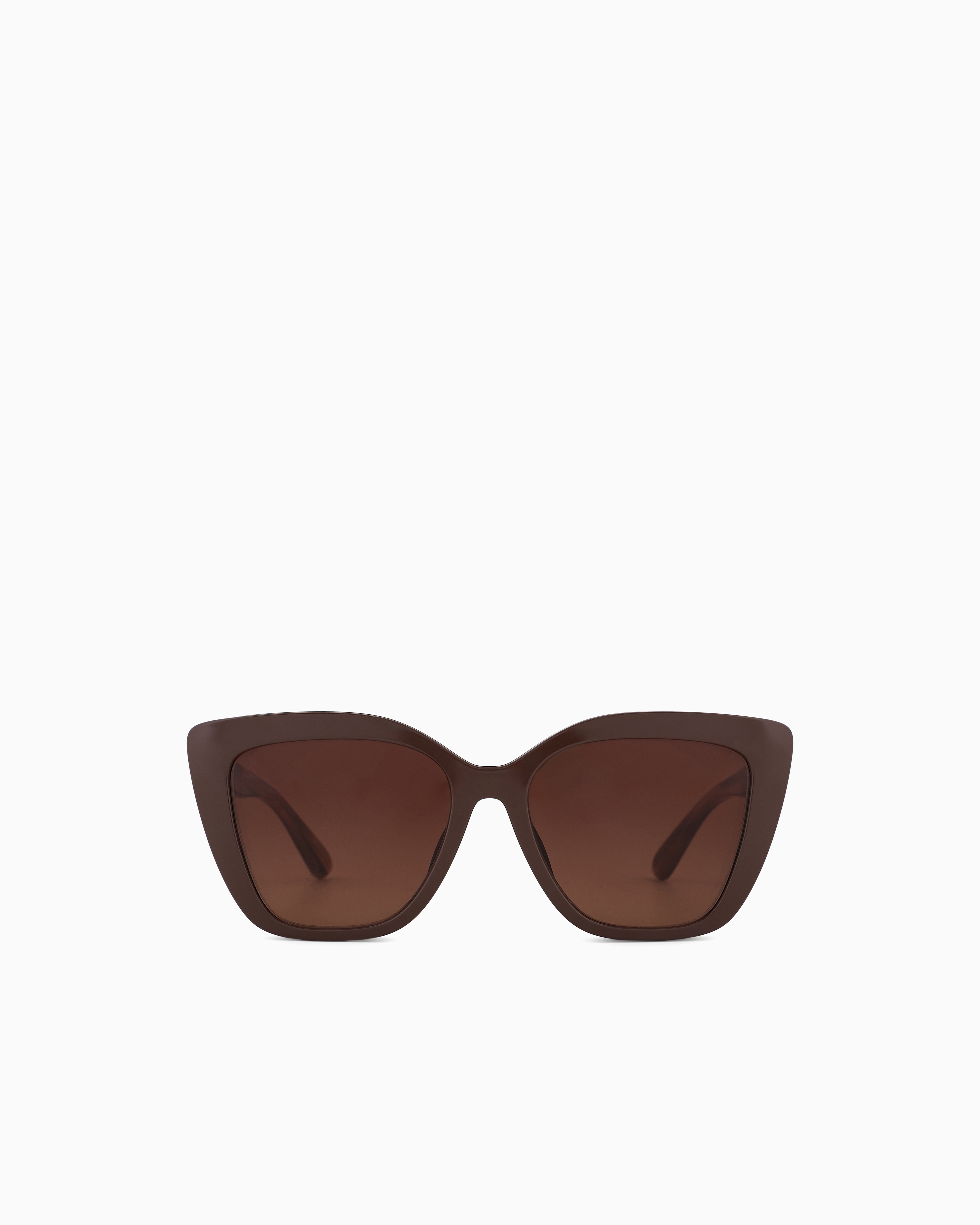 Emporio Armani - Women’s cat-eye sunglasses, Woman, Brown, Size: 54L