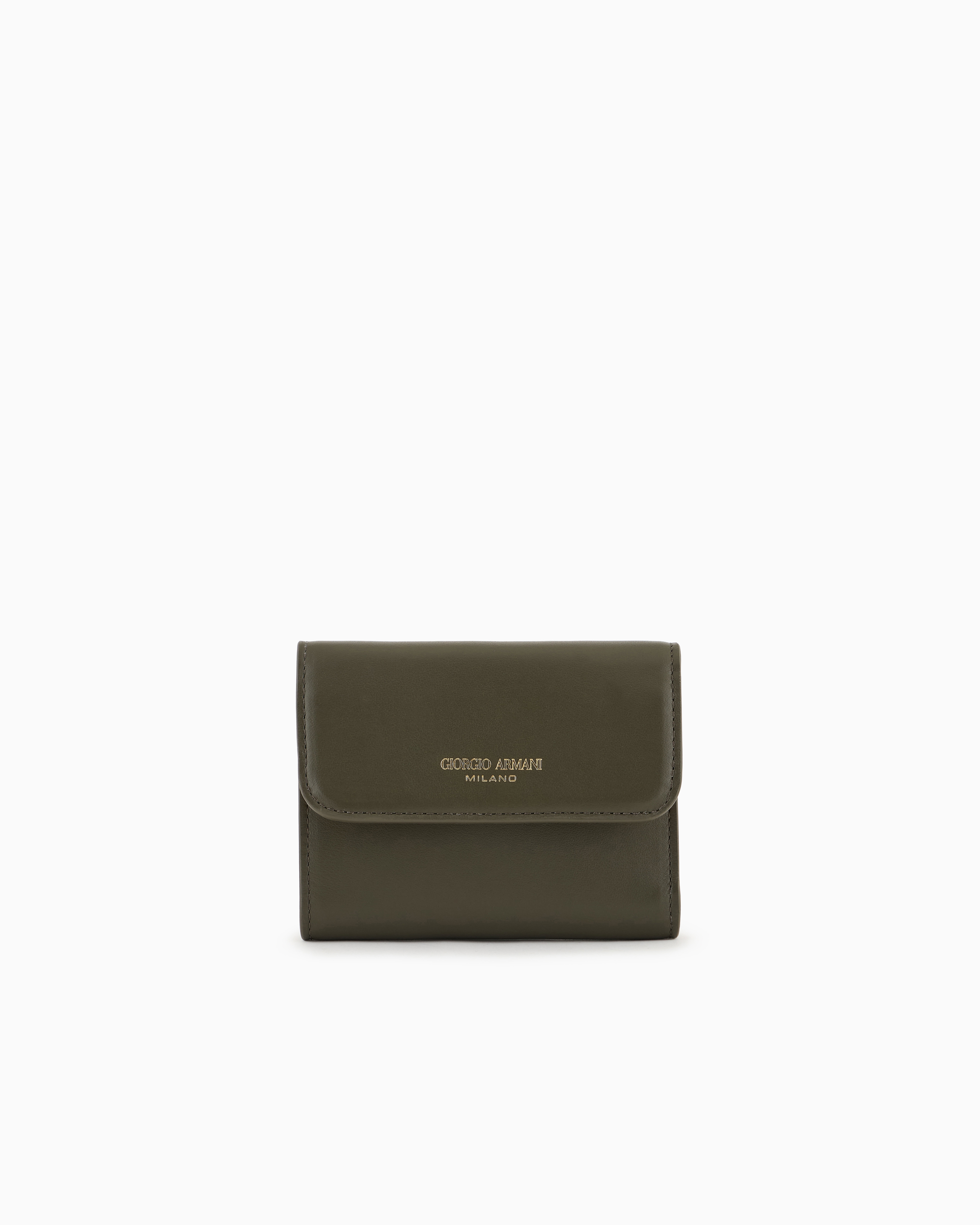 Leather trifold wallet | Giorgio Armani US