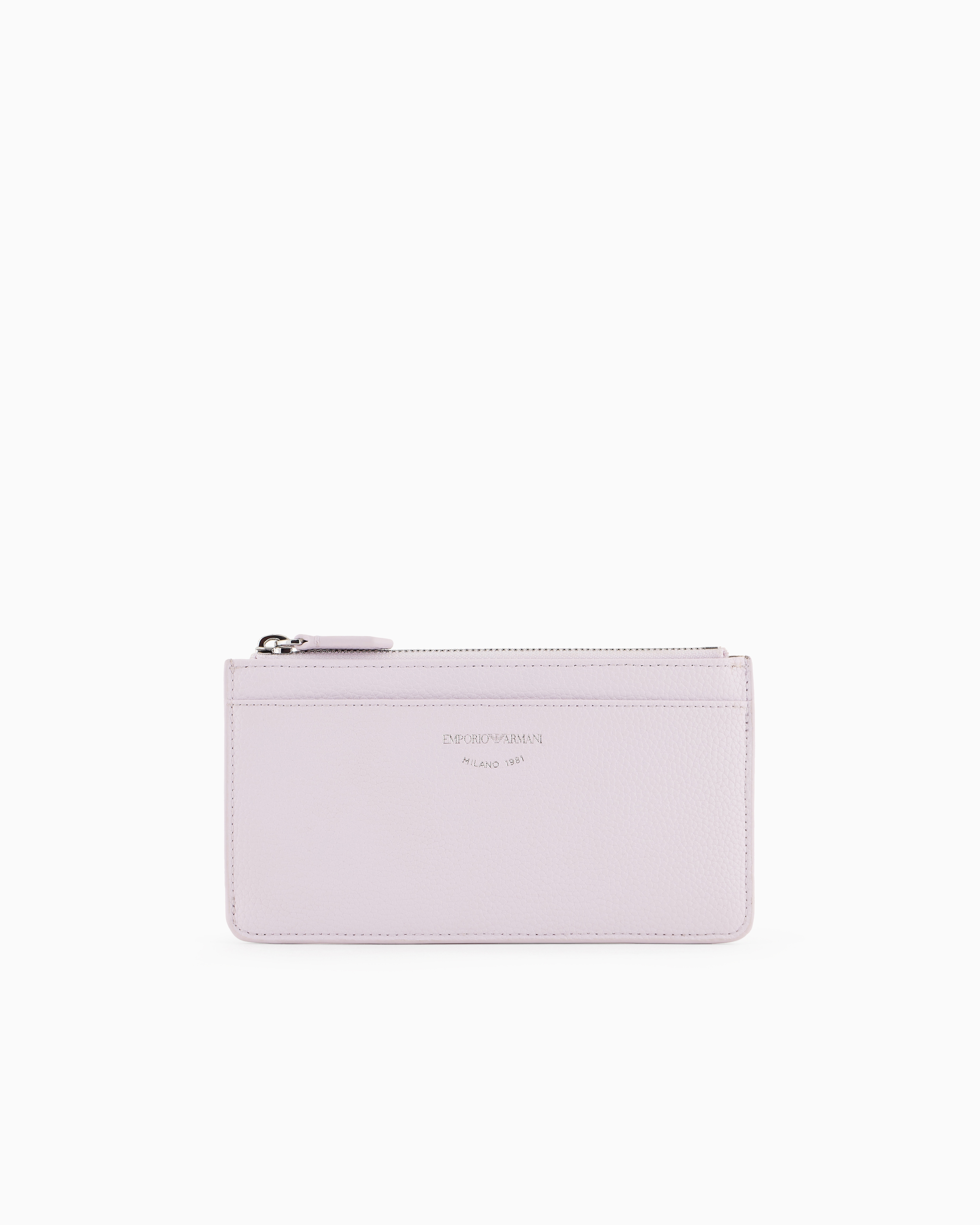 Emporio Armani - MyEA deer-print card holder with zip, Woman, Pink, Size: TU