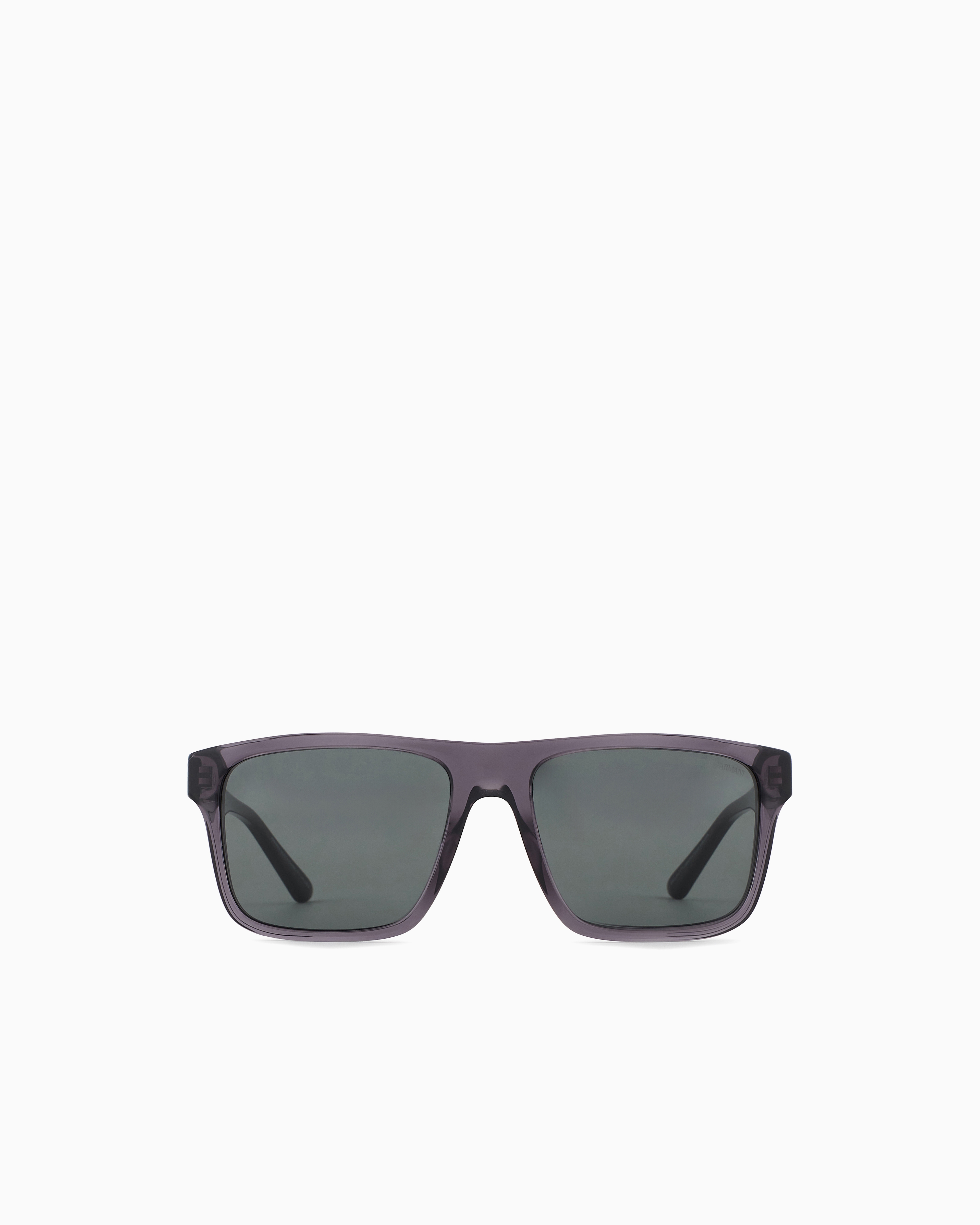 Emporio Armani - Men’s Asian-fit square sunglasses, Man, Blue, Size: 57L