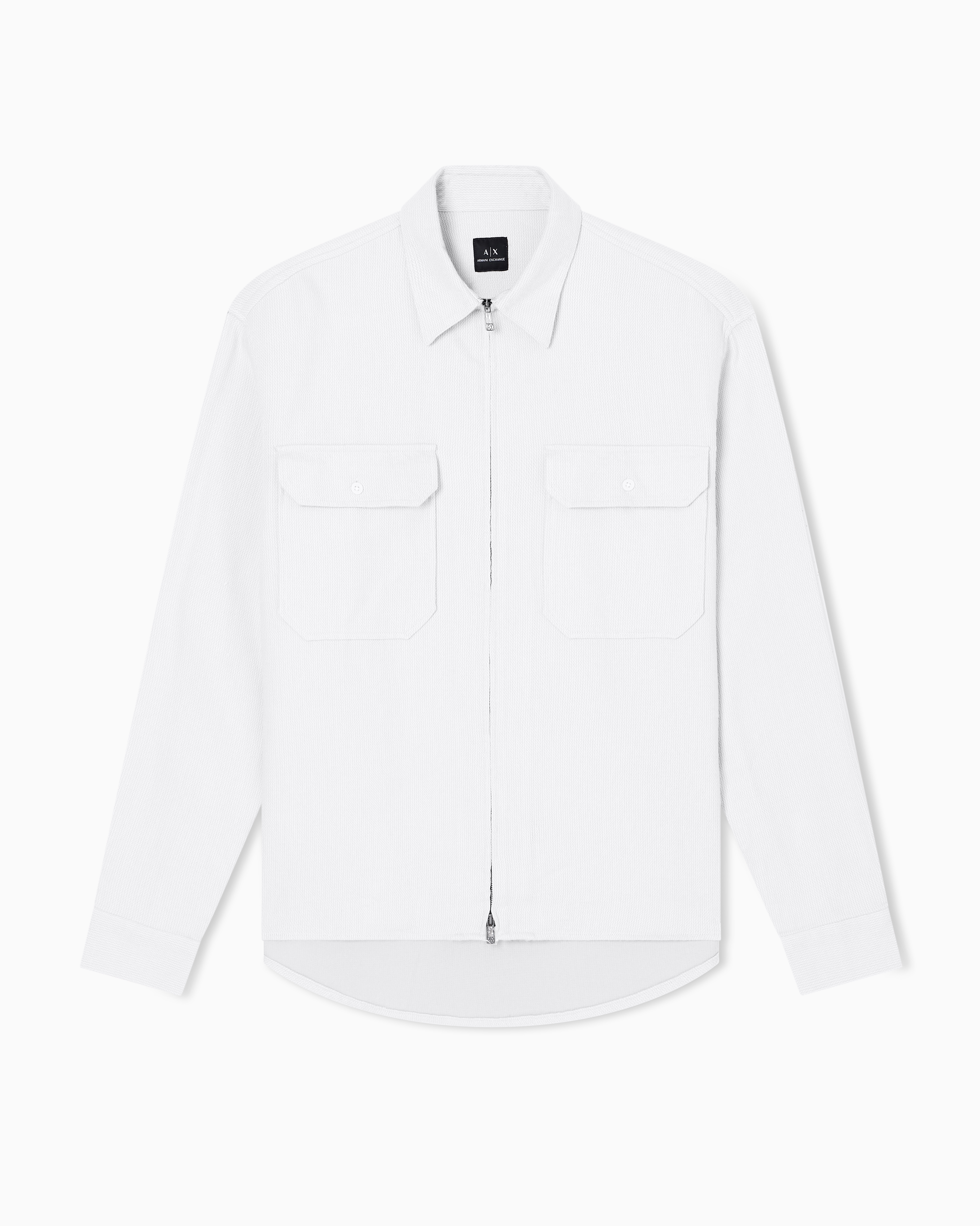 ヤーンダイドコットン ジップシャツ | Armani Exchange