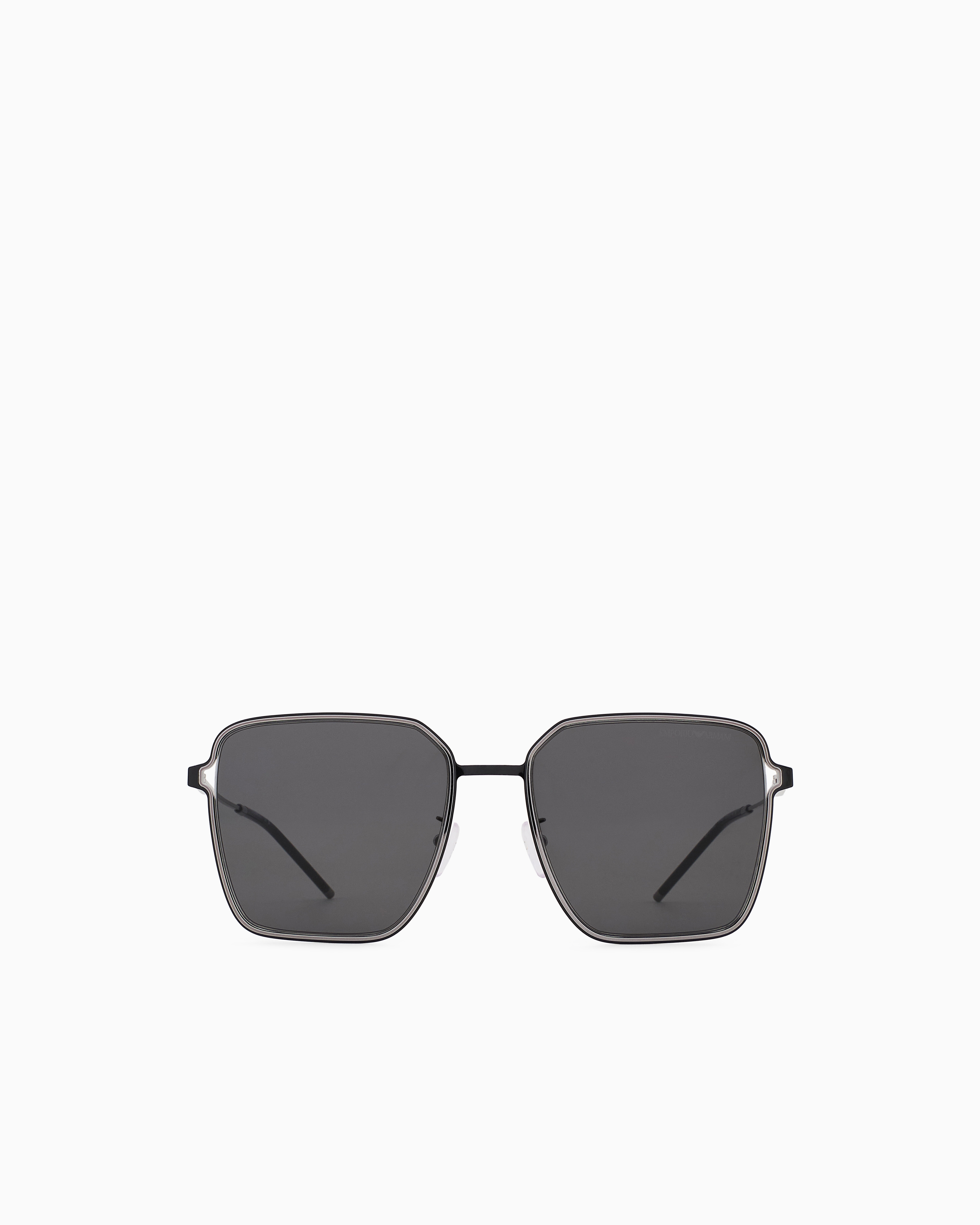 Emporio Armani - Women’s Asian-fit square sunglasses, Woman, Grey, Size: 57L