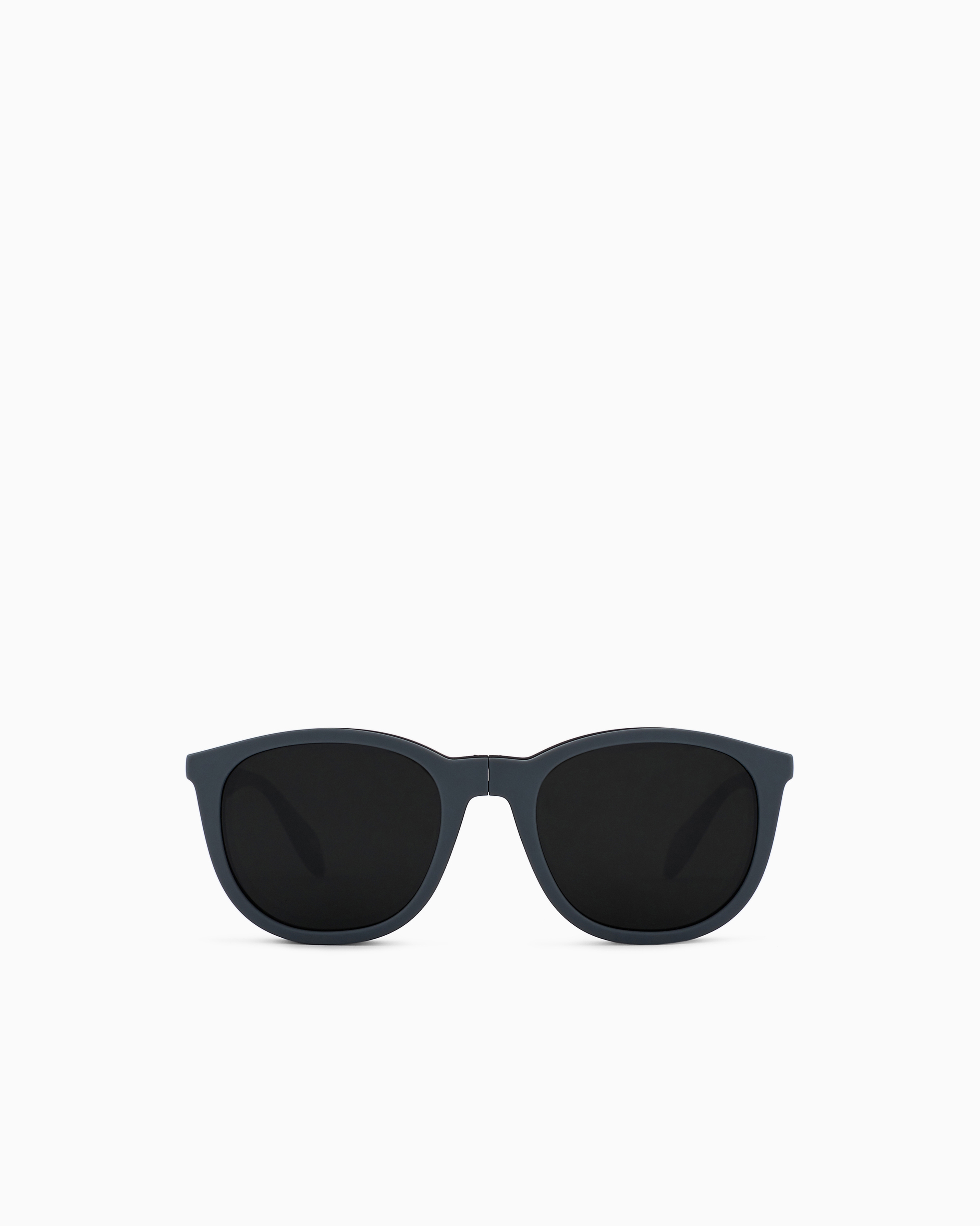 Emporio Armani - Men’s panto sunglasses with interchangeable lenses, Man, Grey, Size: 52L