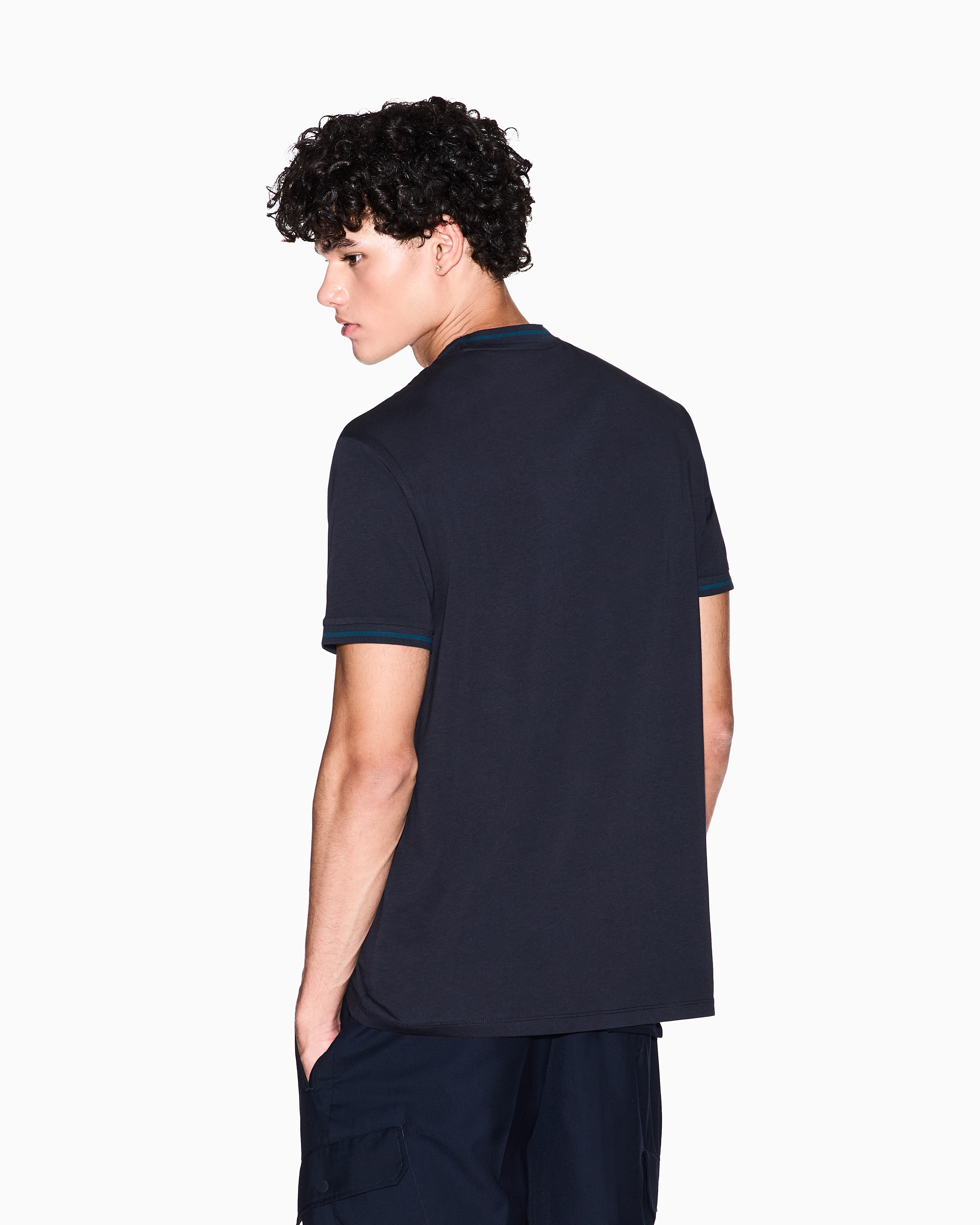 Armani Exchange - Regular Fit T-Shirts, Man, Navy Blue, Size: