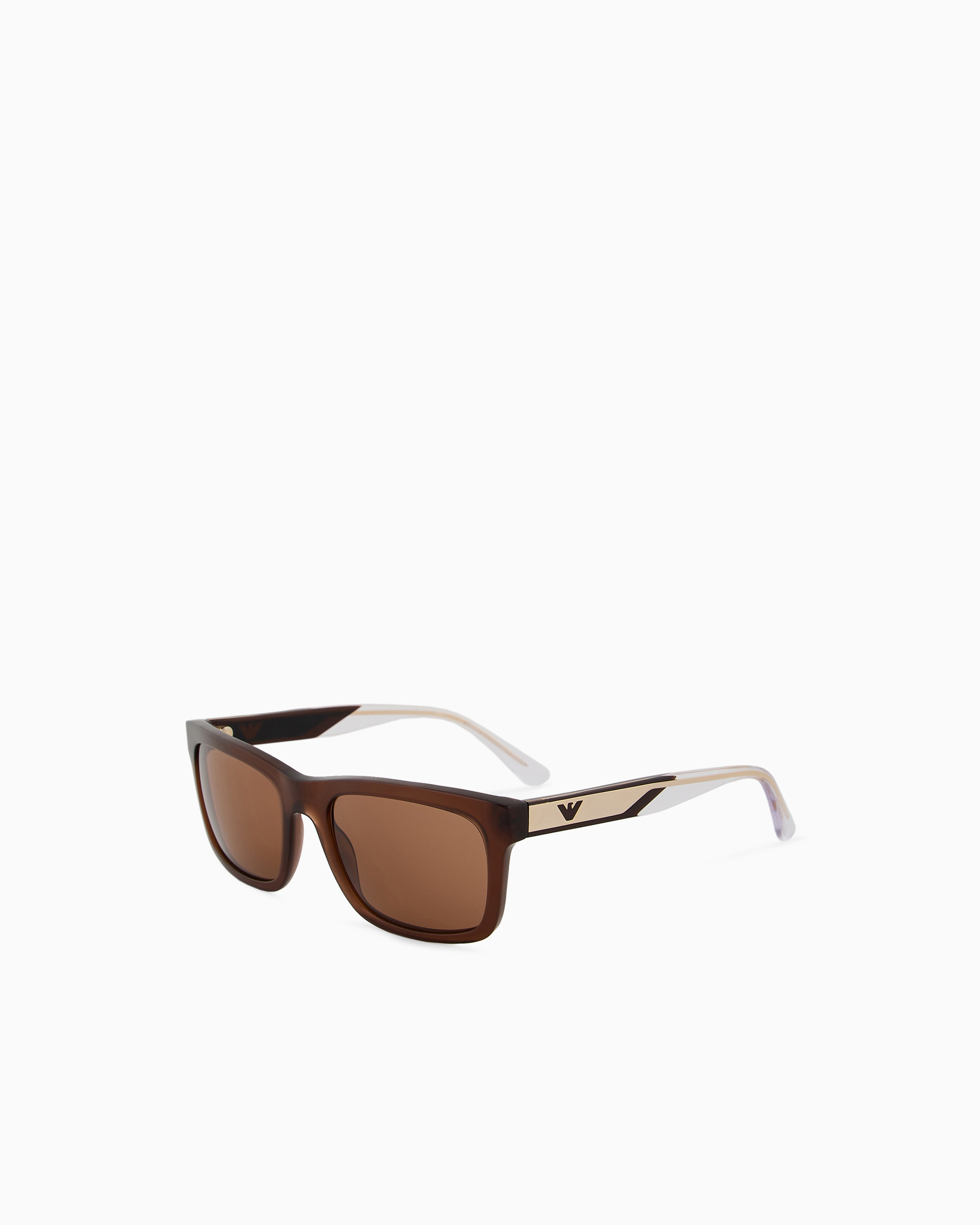 Emporio Armani Full Frame Sunglasses In Brown