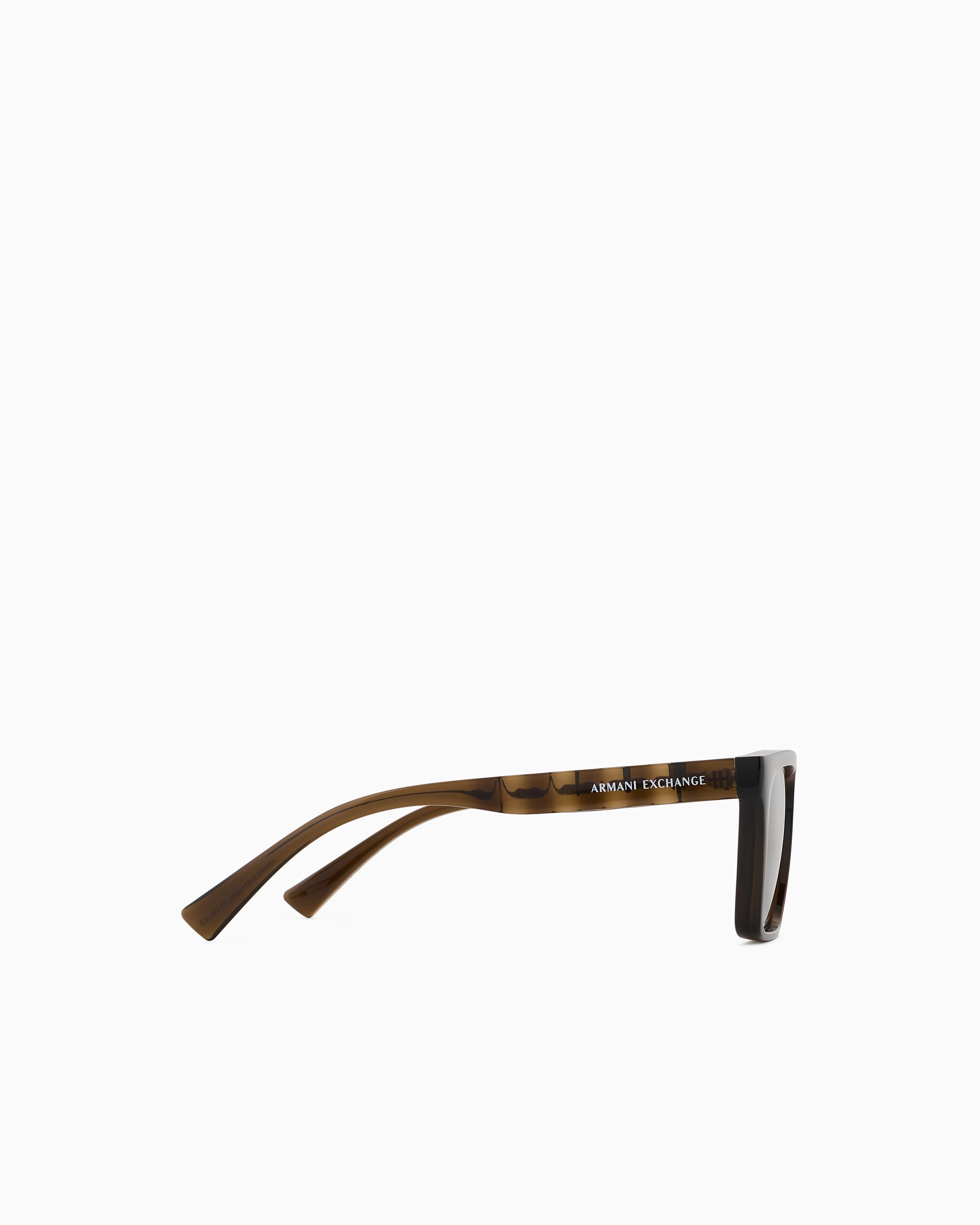 Armani Exchange - Men's rectangular shaped sunglasses, Man, Brown, Size: 56L