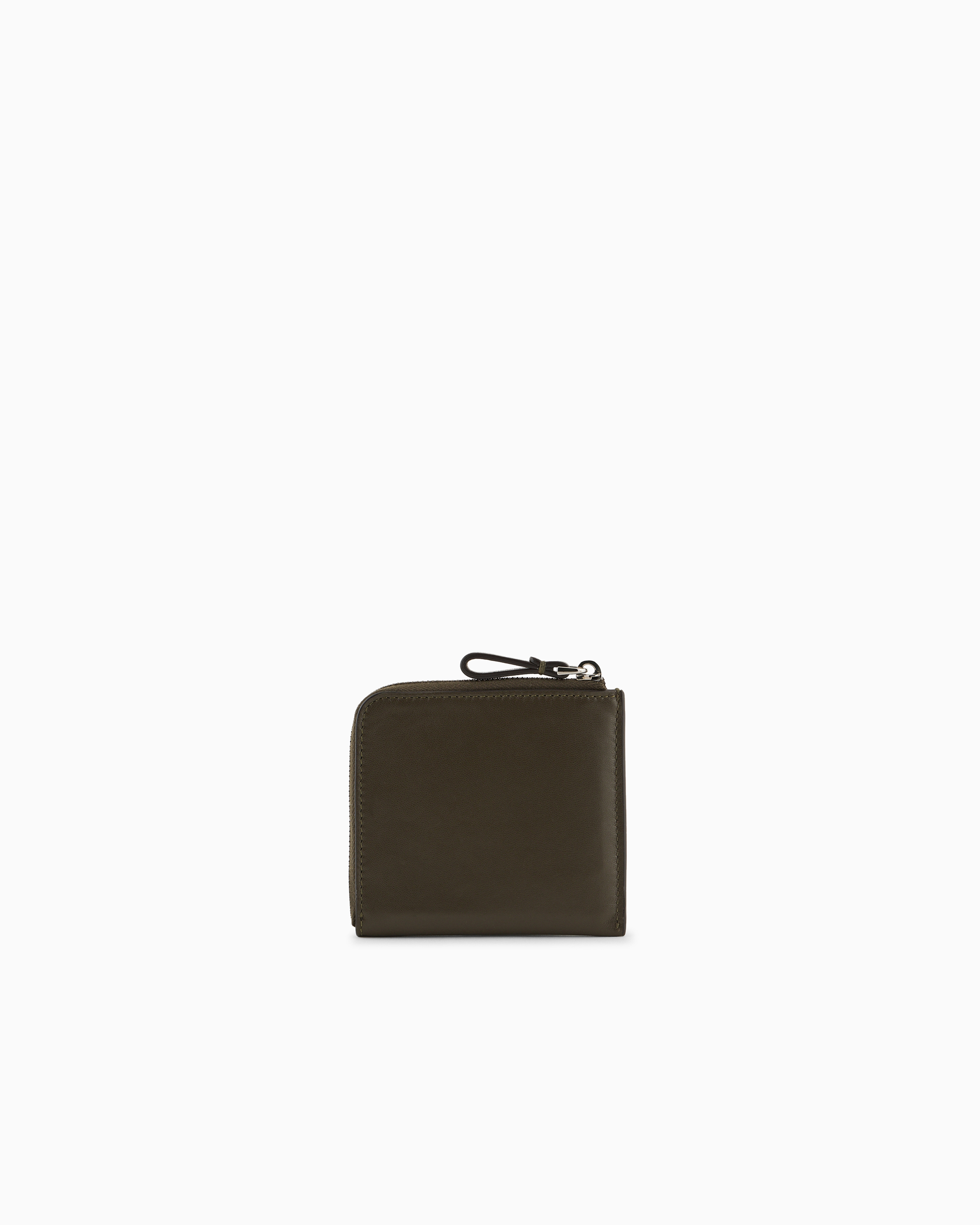 【ほぼ未使用】Giorgio Armani ジップウォレット ネイビー レザー 財布】エンポリオアルマーニ ラウンドジップ長財布｜洗練された