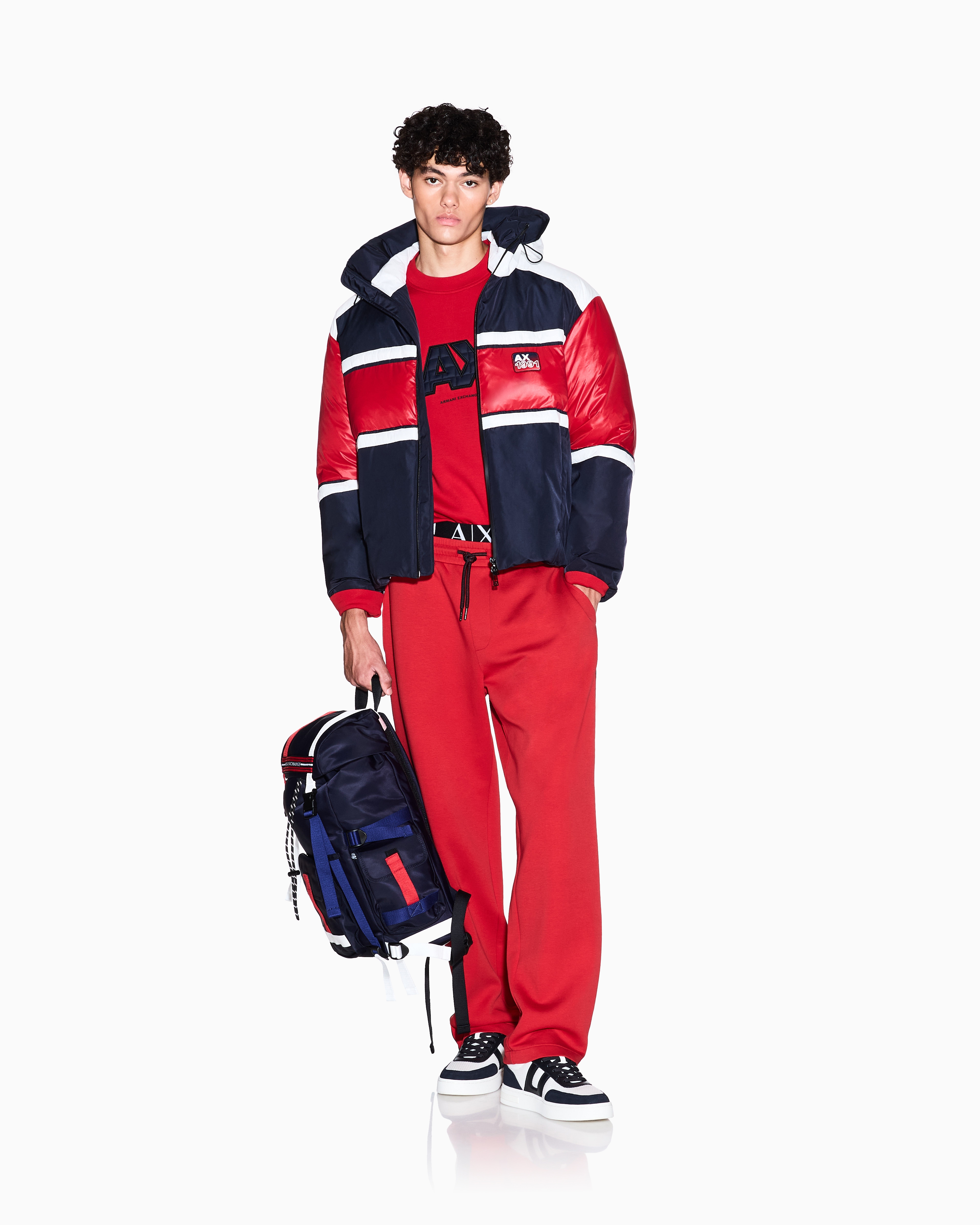 Jacket with contrasting bands