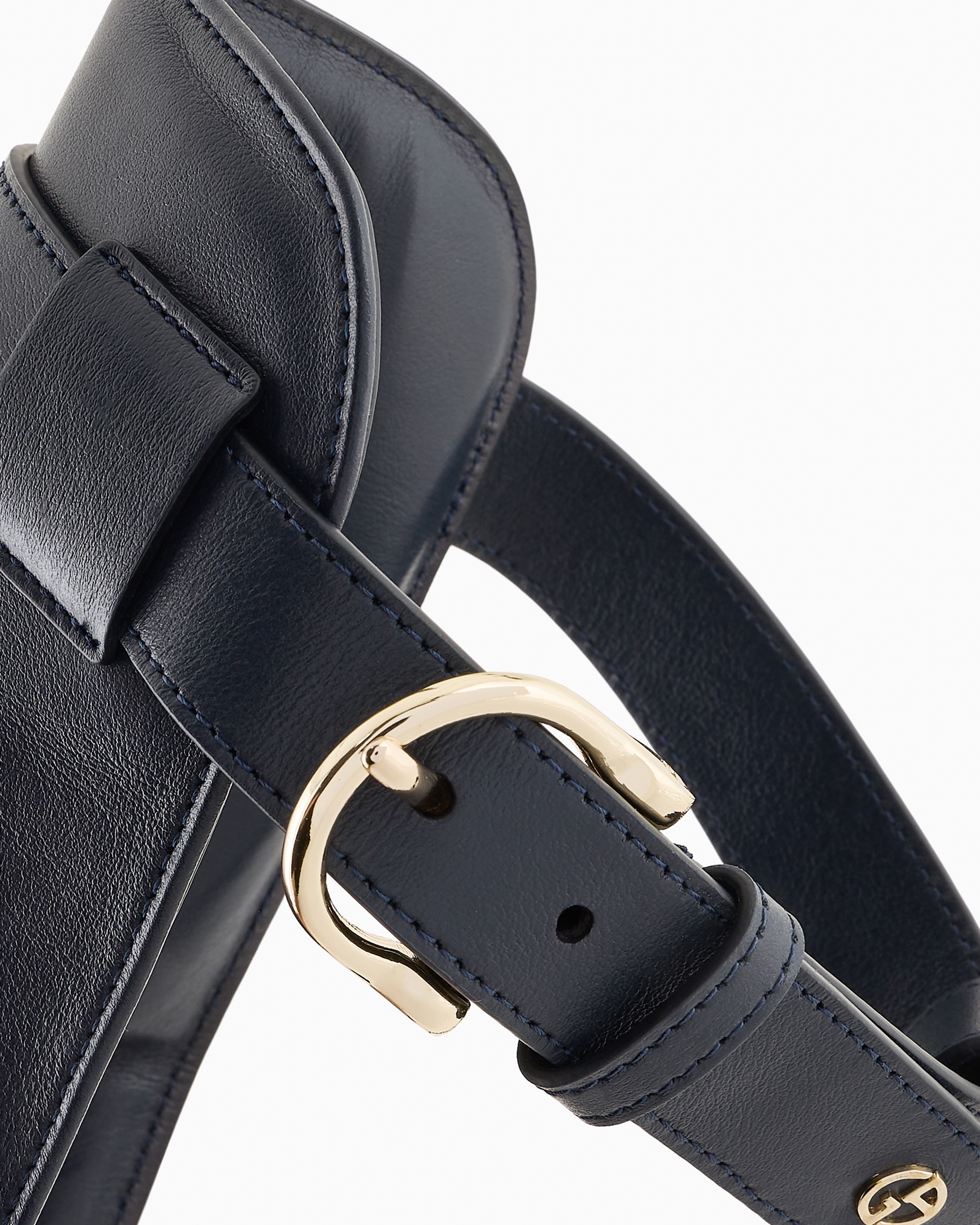 Giorgio Armani Poldo X Harness In Leather In Blue