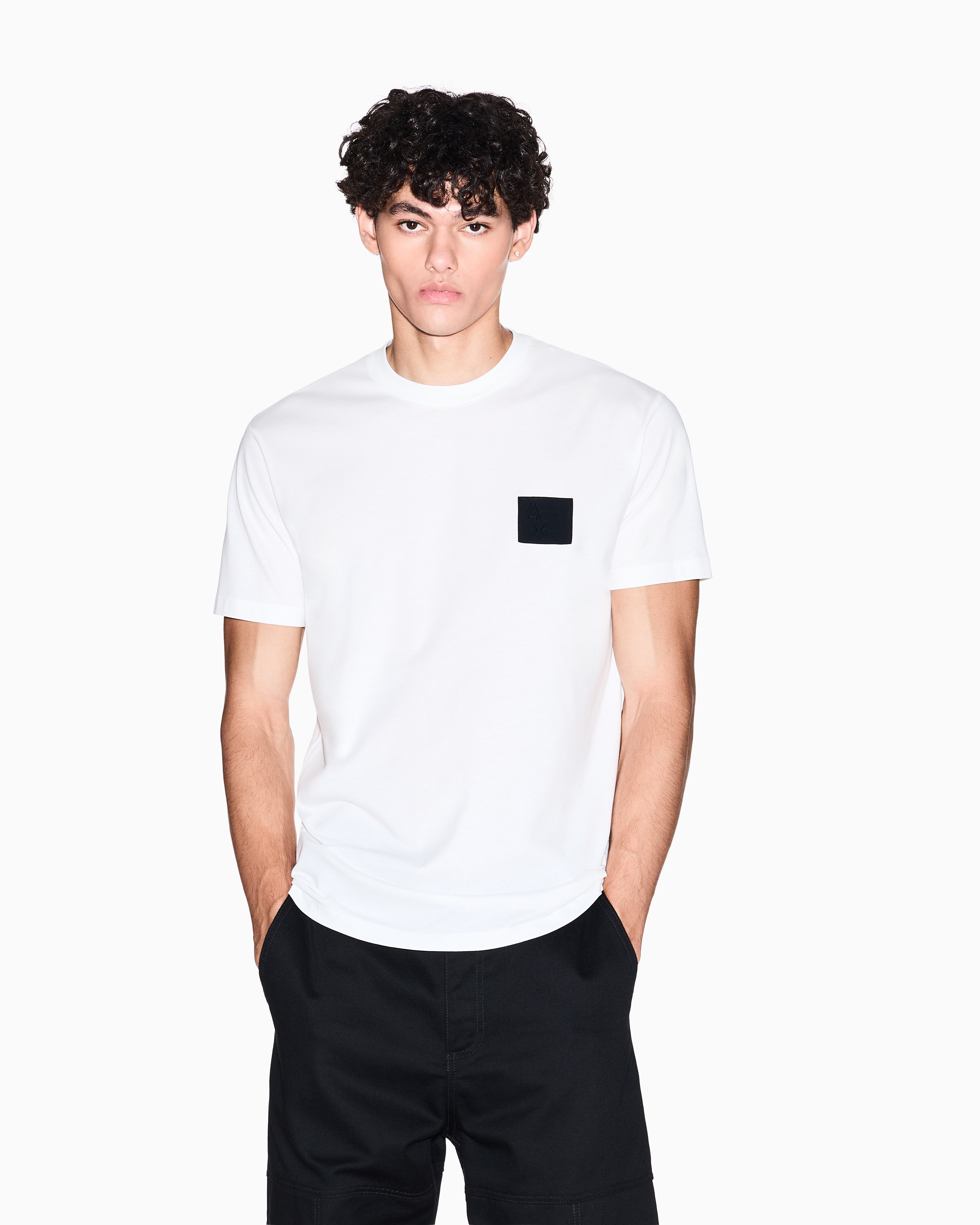 ロゴパッチ 半袖クルーネックTシャツ | Armani Exchange