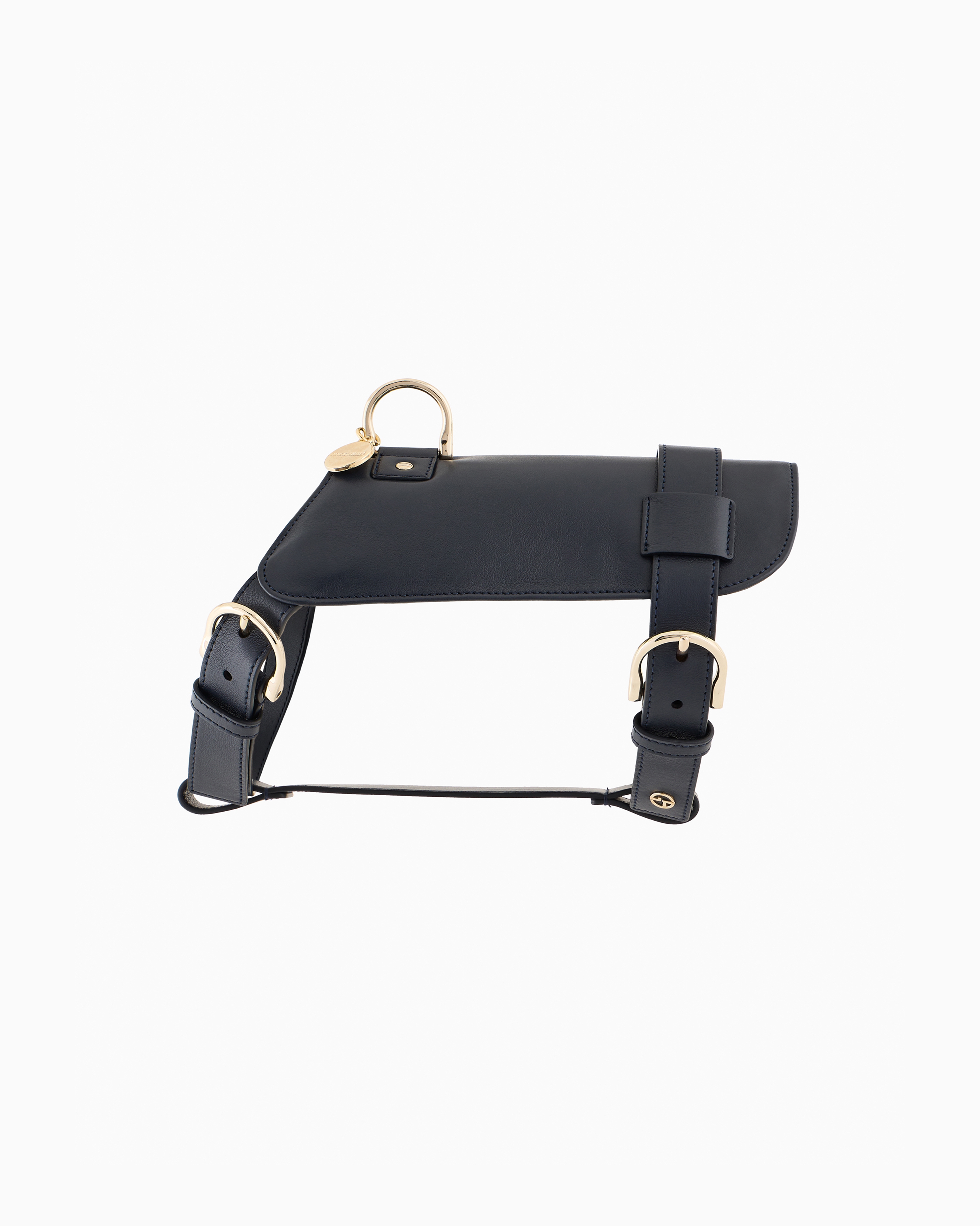 Giorgio Armani Poldo X Harness In Leather In Blue