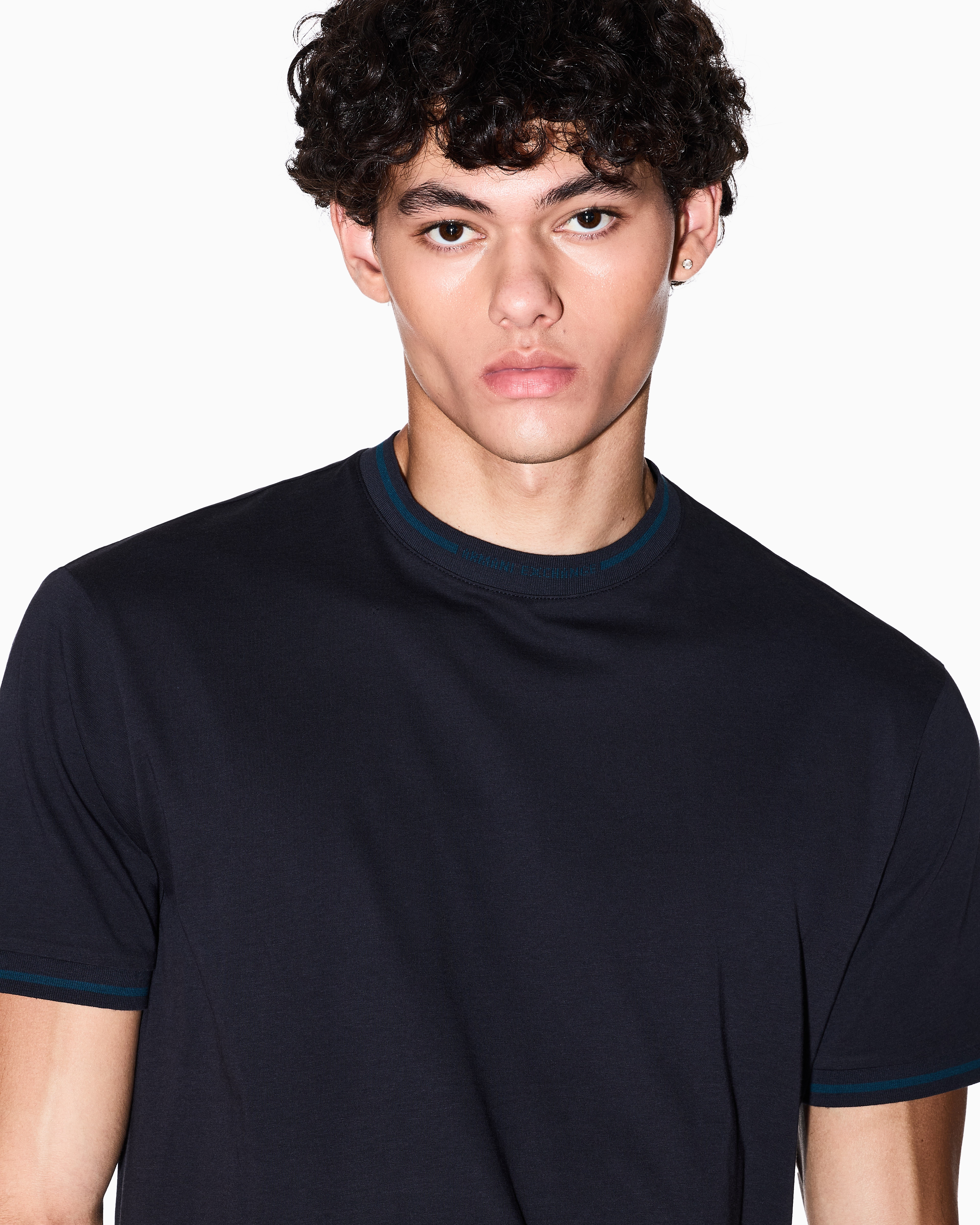 Armani Exchange - Regular Fit T-Shirts, Man, Navy Blue, Size: