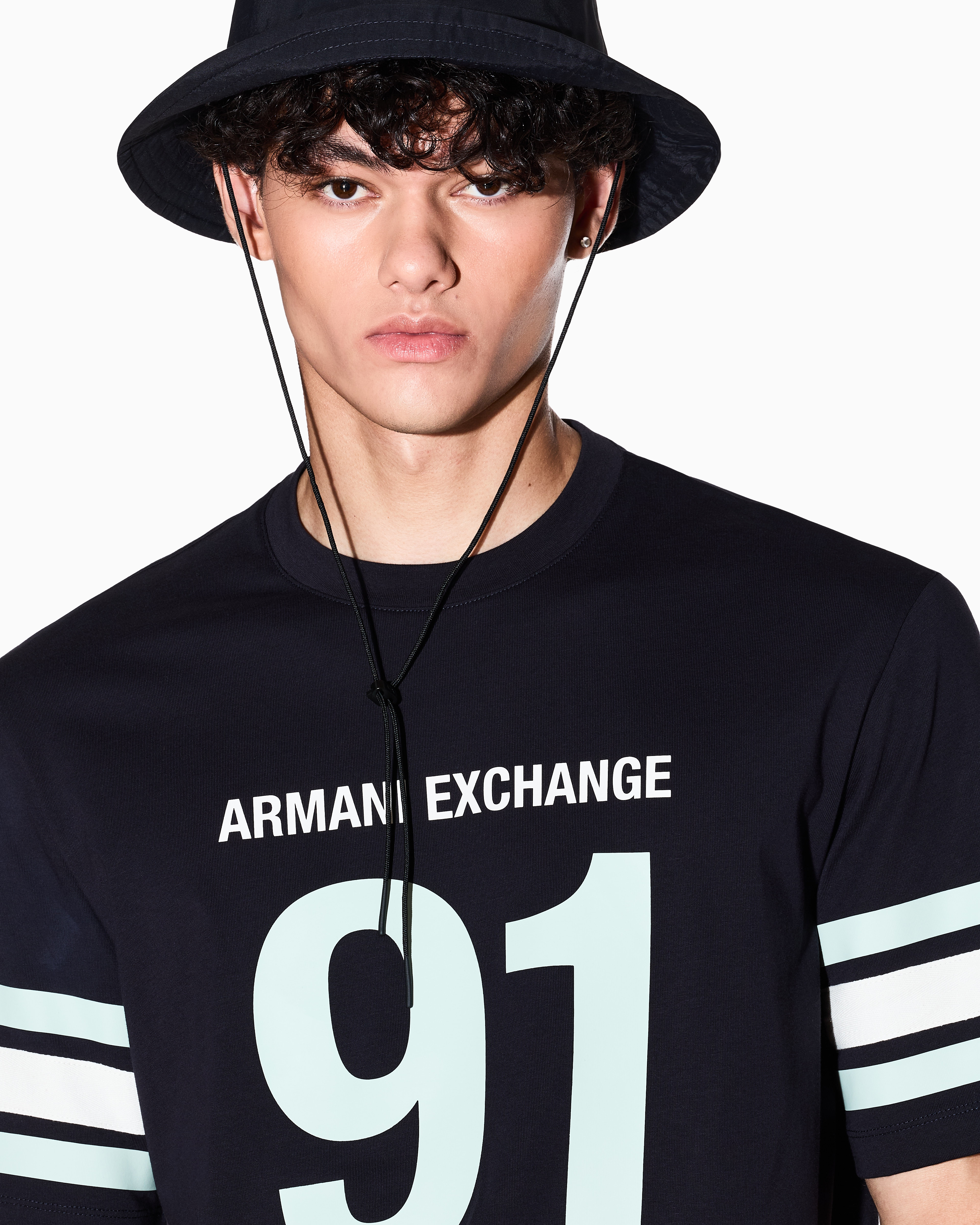 Armani Exchange - Regular Fit T-Shirts, Man, Navy Blue, Size: