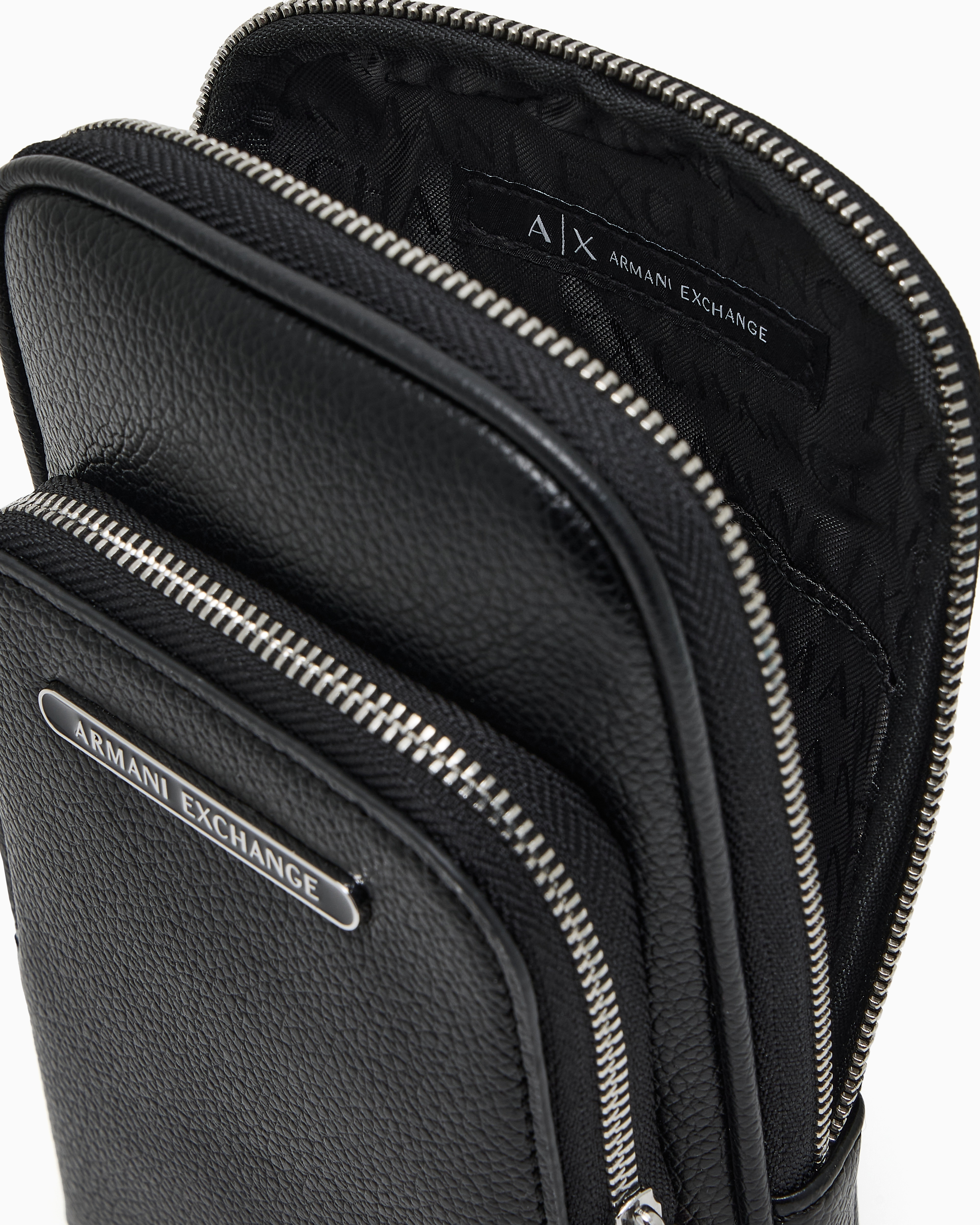 Armani Exchange - Crossbody phone holder, Man, Black, Size: TU