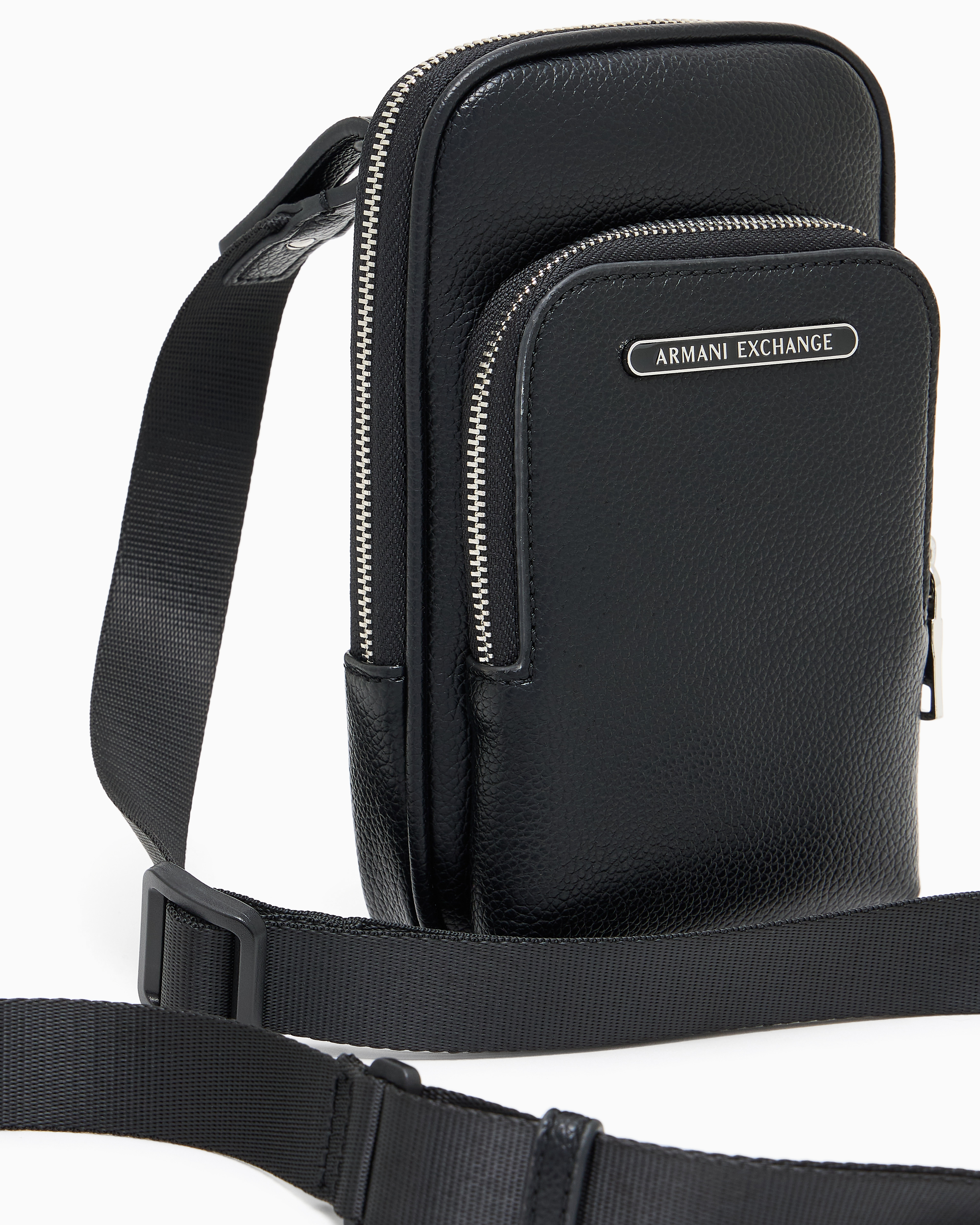 Armani Exchange - Crossbody phone holder, Man, Black, Size: TU