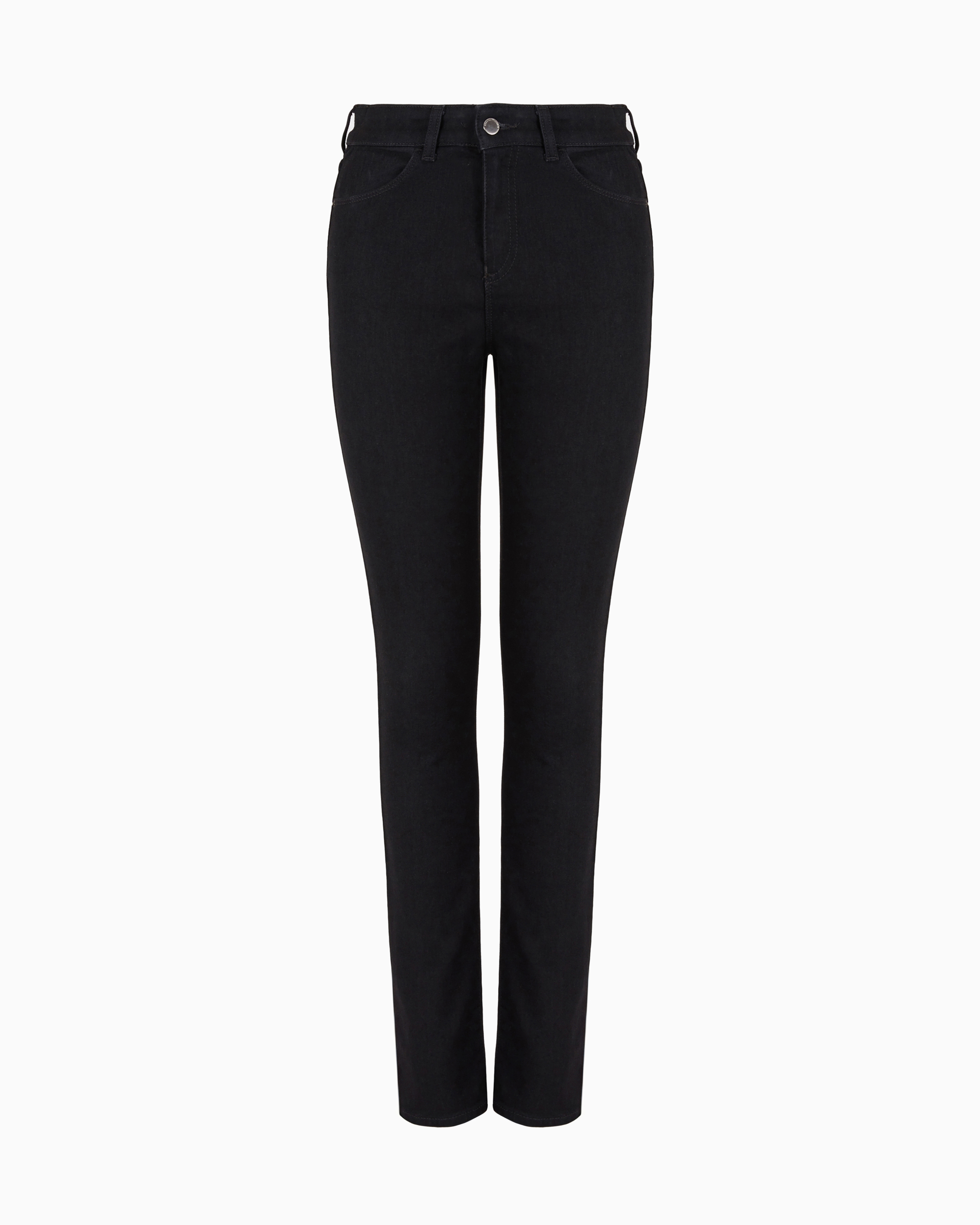 Emporio Armani - J18 High-rise skinny-leg jeans comfort denim, Woman, Black, Size: