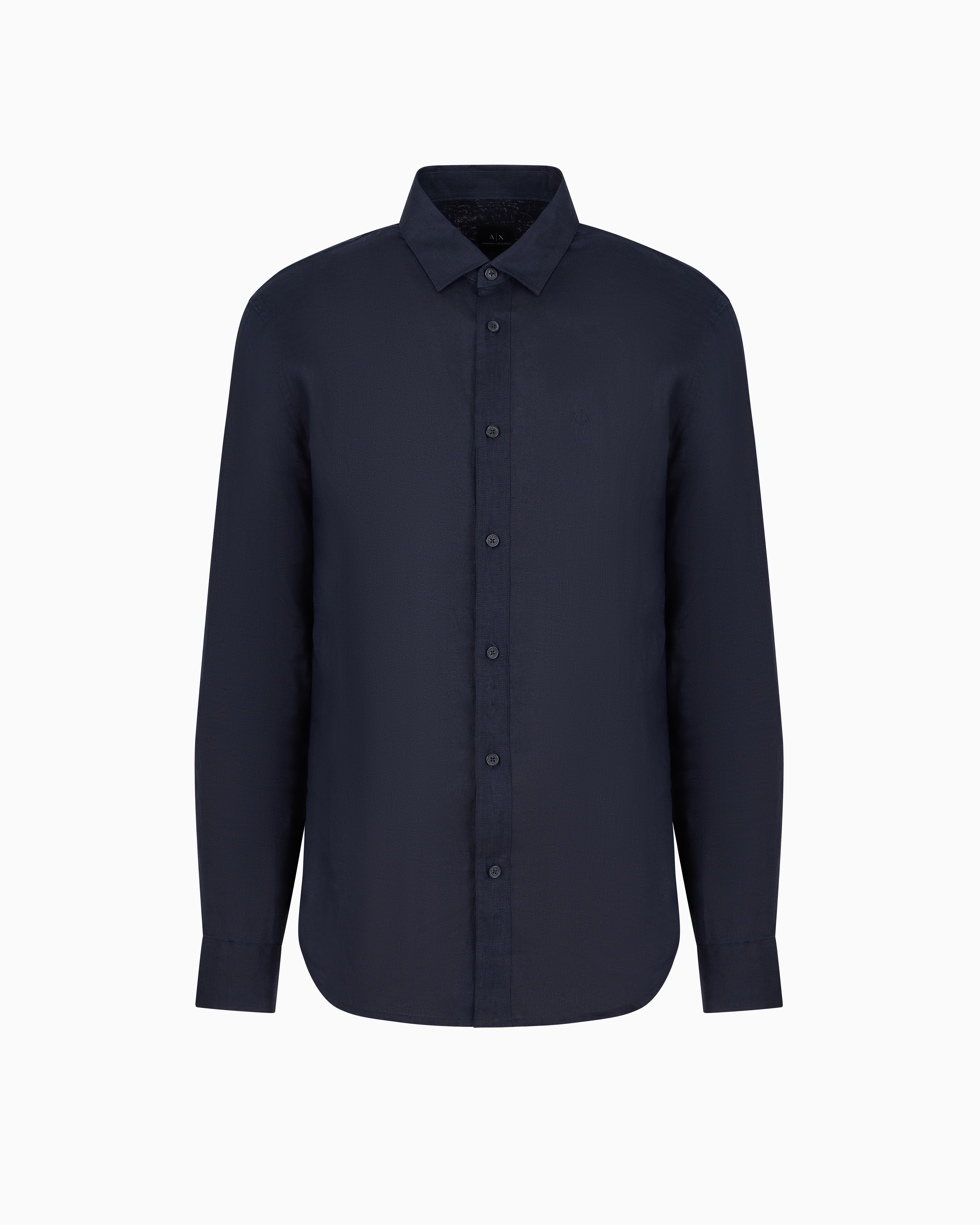 Armani Exchange - Regular fit cotton shirt, Man, Navy Blue, Size: