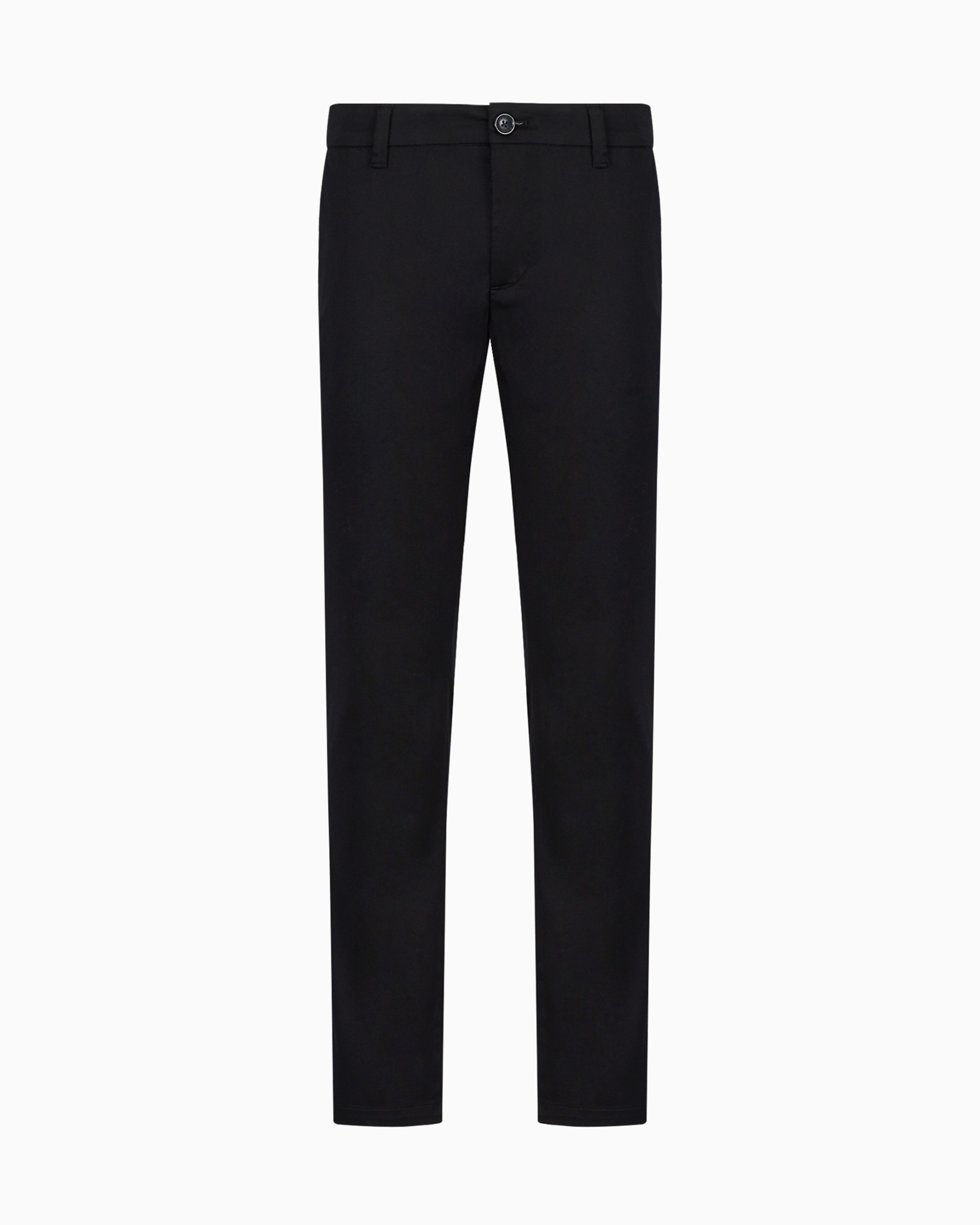 Armani Exchange - Cotton poplin chino trousers, Man, Black, Size:
