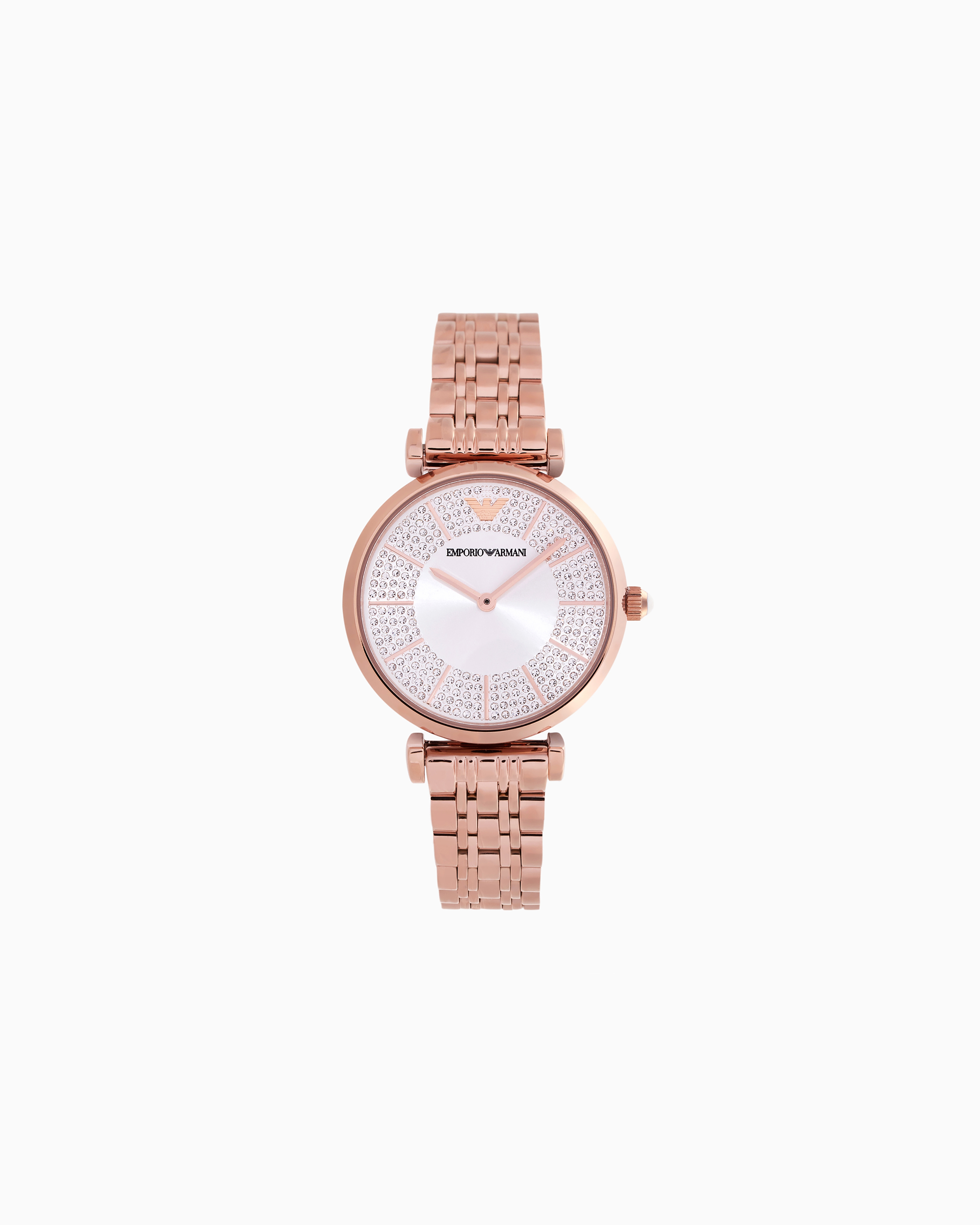 Emporio Armani - Two-Hand Rose Gold-Tone Stainless Steel Watch, Woman, Multicoloured, Size: TU