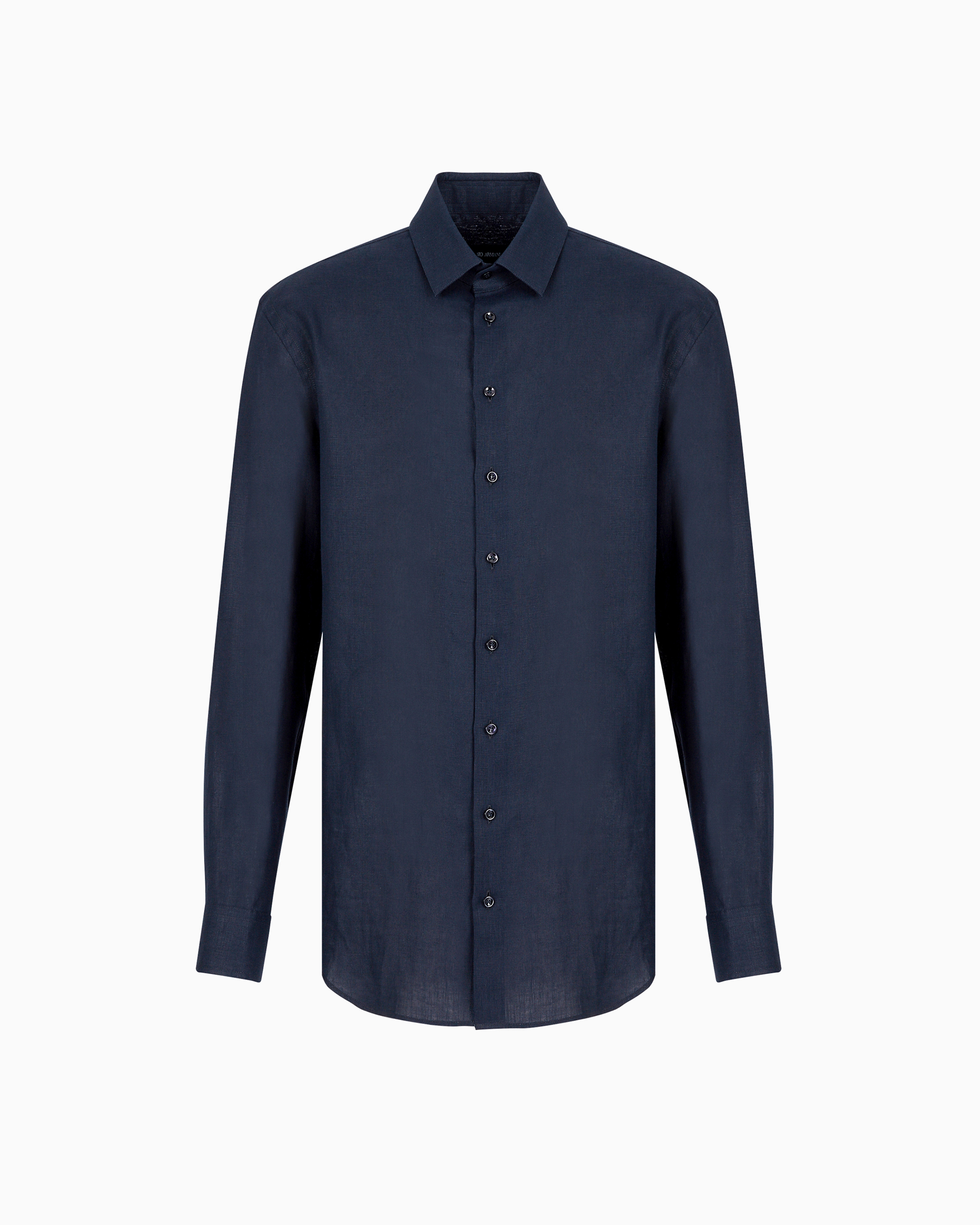 Regular-fit shirt in linen | Giorgio Armani