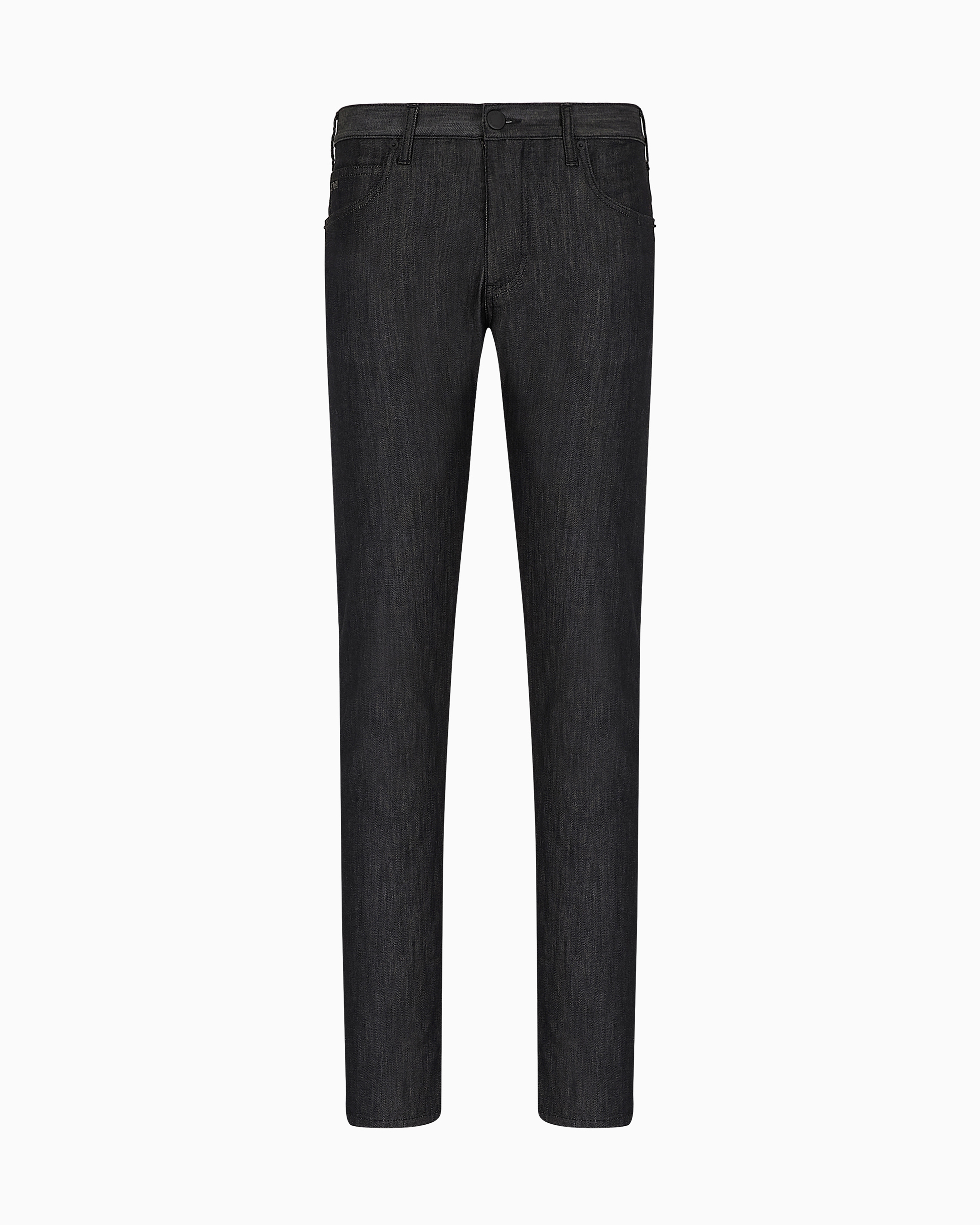 Emporio Armani - J45 Regular-fit, worn-wash 8 oz denim jeans, Man, Black, Size:
