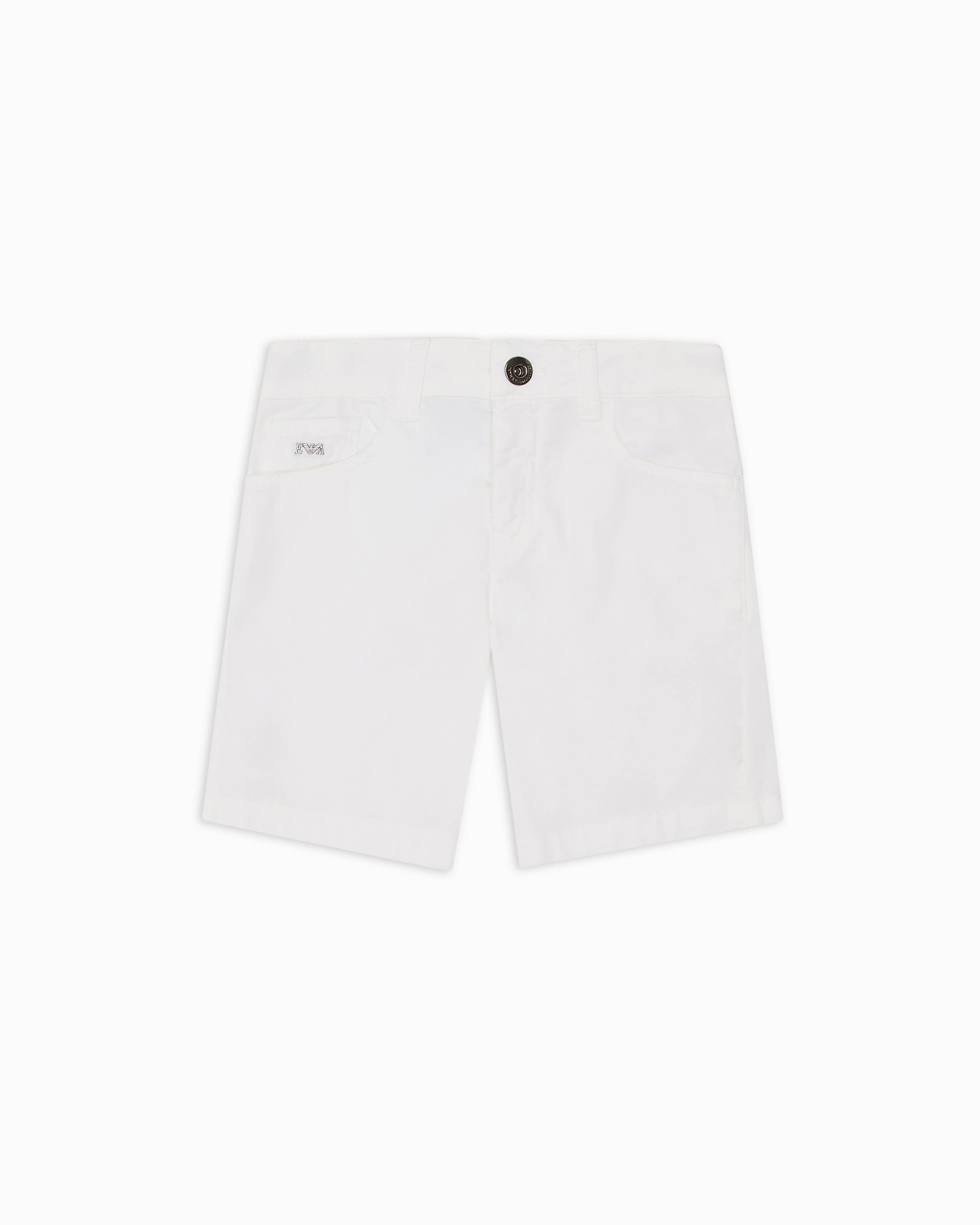 Emporio Armani - Cotton, five-pocket Bermuda shorts, Boy, White, Size: