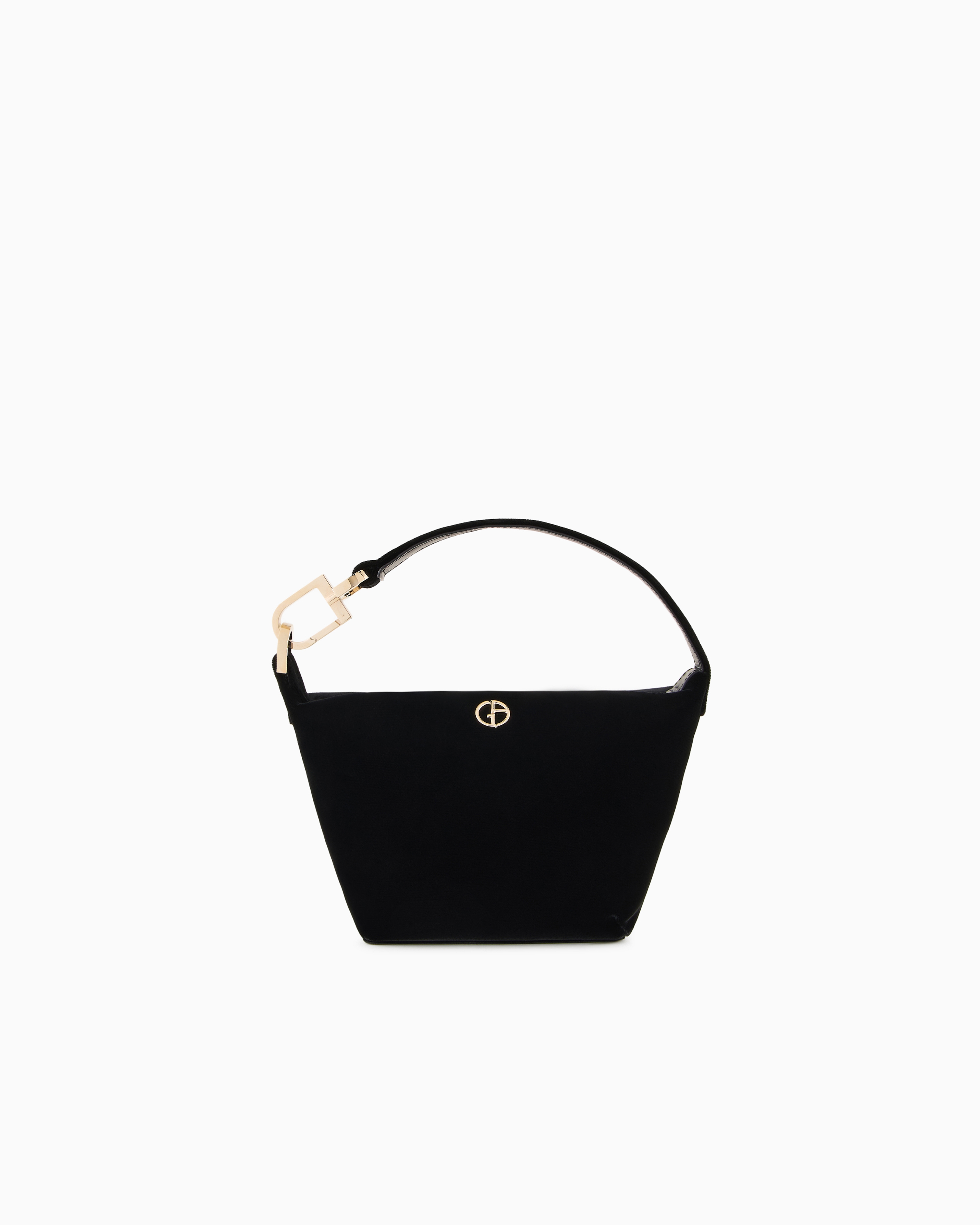 Giorgio Armani La Prima Soft Velvet Mini Handbag In Black