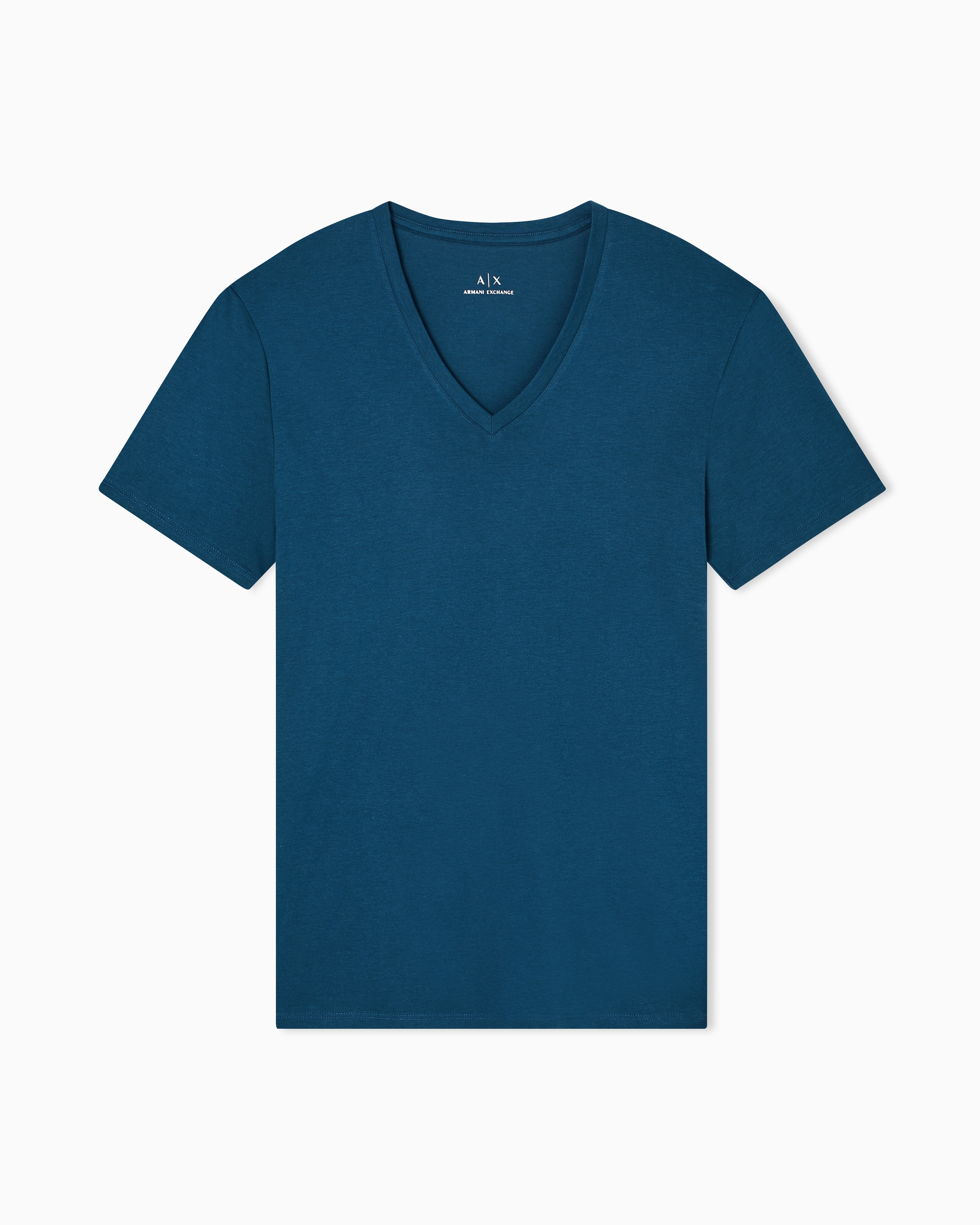 Armani Exchange - Slim fit T-shirt Pima cotton jersey, Man, Blue, Size: